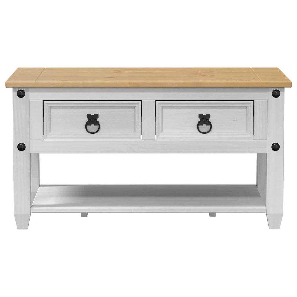 Coffee Table With Drawer 85 X 50 X 45 Cm Solid Pine Wood