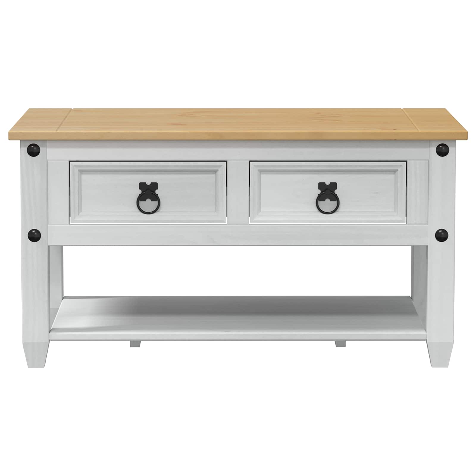 Coffee Table With Drawer 85 X 50 X 45 Cm Solid Pine Wood