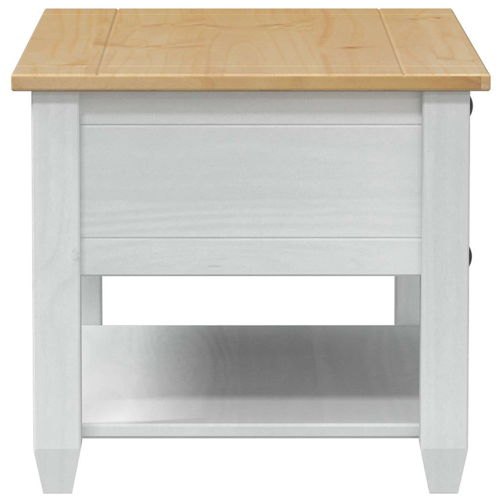 Coffee Table With Drawer 85 X 50 X 45 Cm Solid Pine Wood