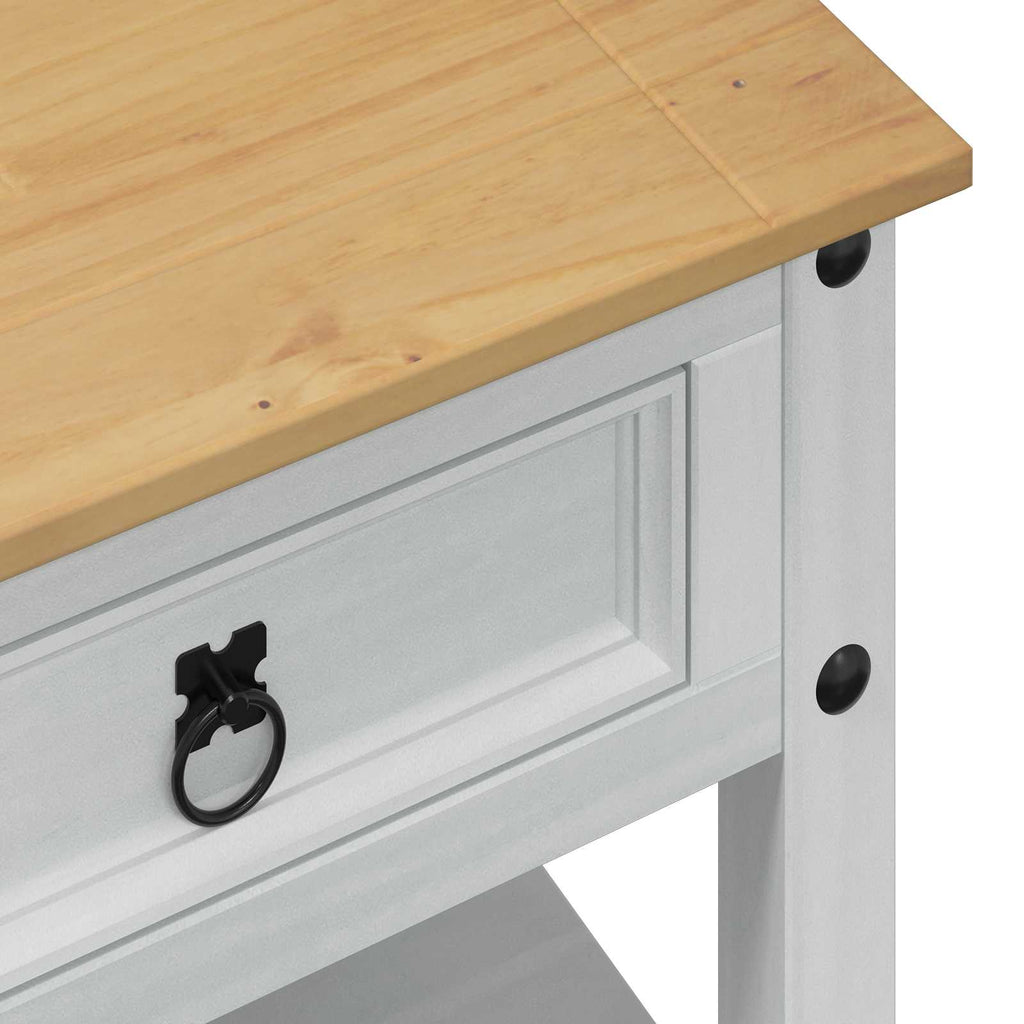 Coffee Table With Drawer 100 X 48 X 45 Cm Solid Pine Wood