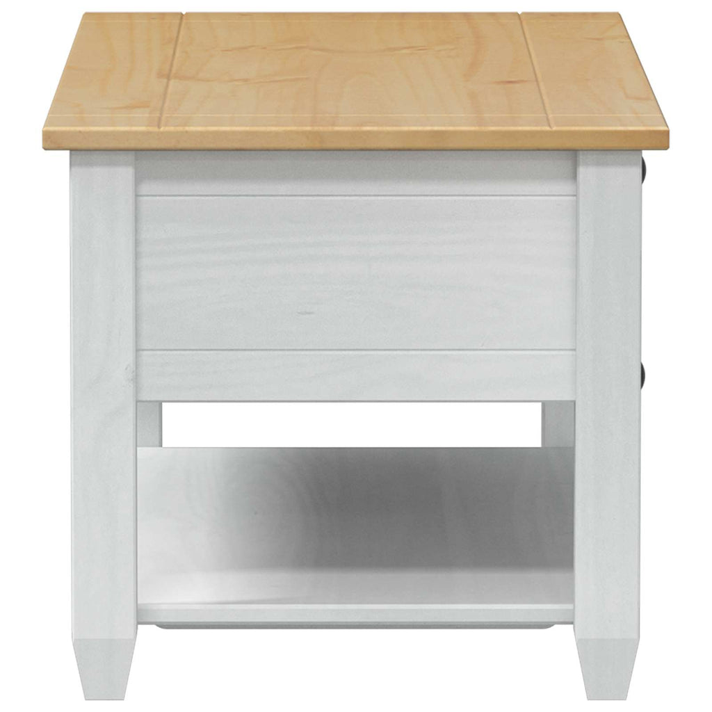 Coffee Table With Drawer 100 X 48 X 45 Cm Solid Pine Wood