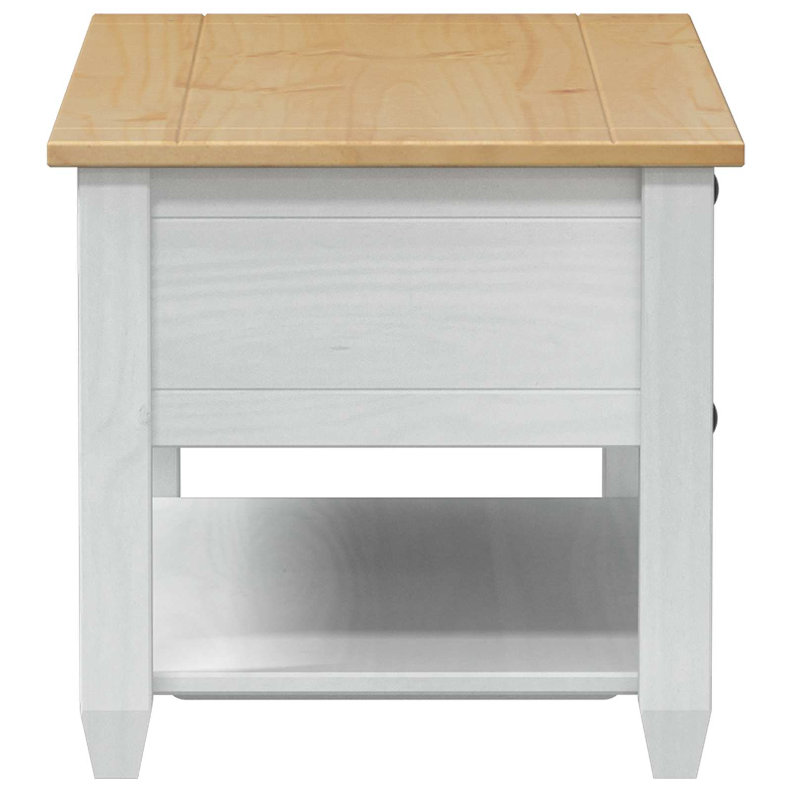 Coffee Table With Drawer 100 X 48 X 45 Cm Solid Pine Wood