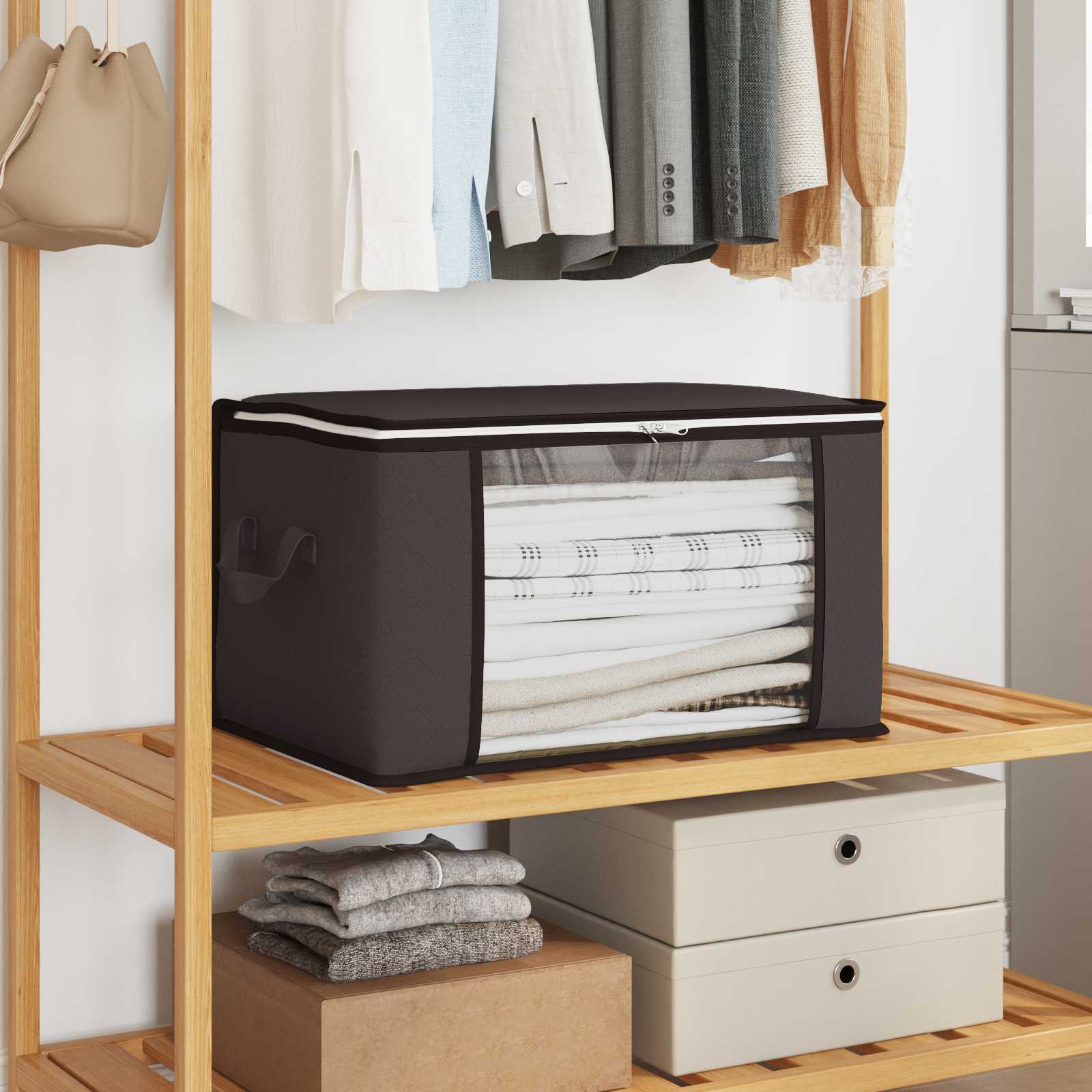 Storage Box With Transparent Side Window 6 Pcs