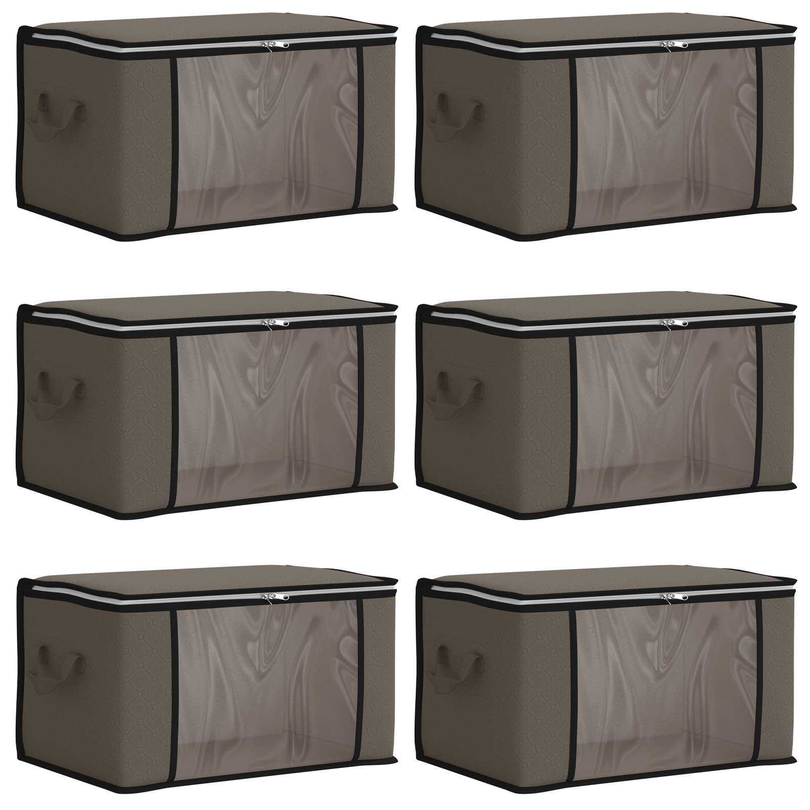 Storage Box With Transparent Side Window 6 Pcs