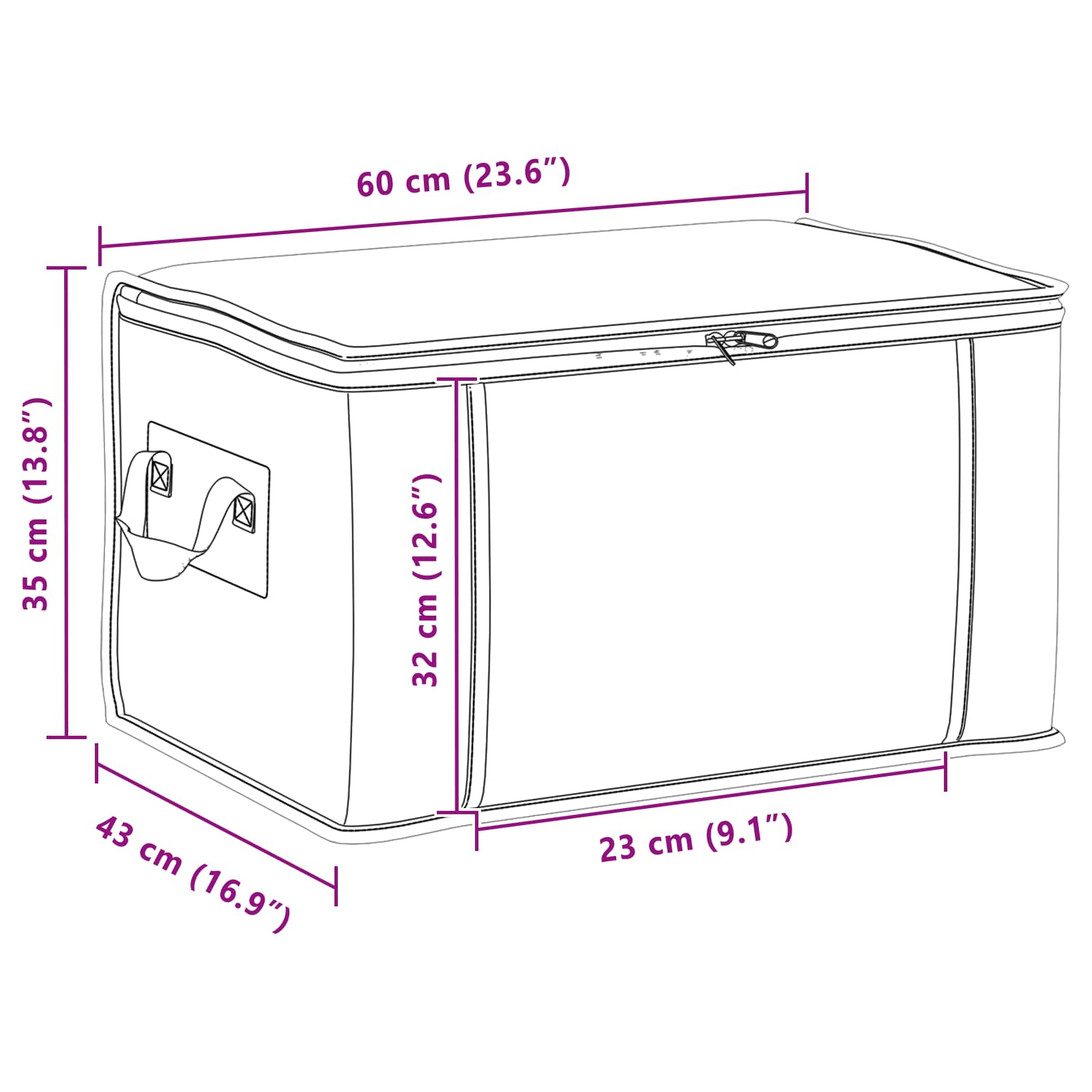 Storage Box With Transparent Side Window 6 Pcs