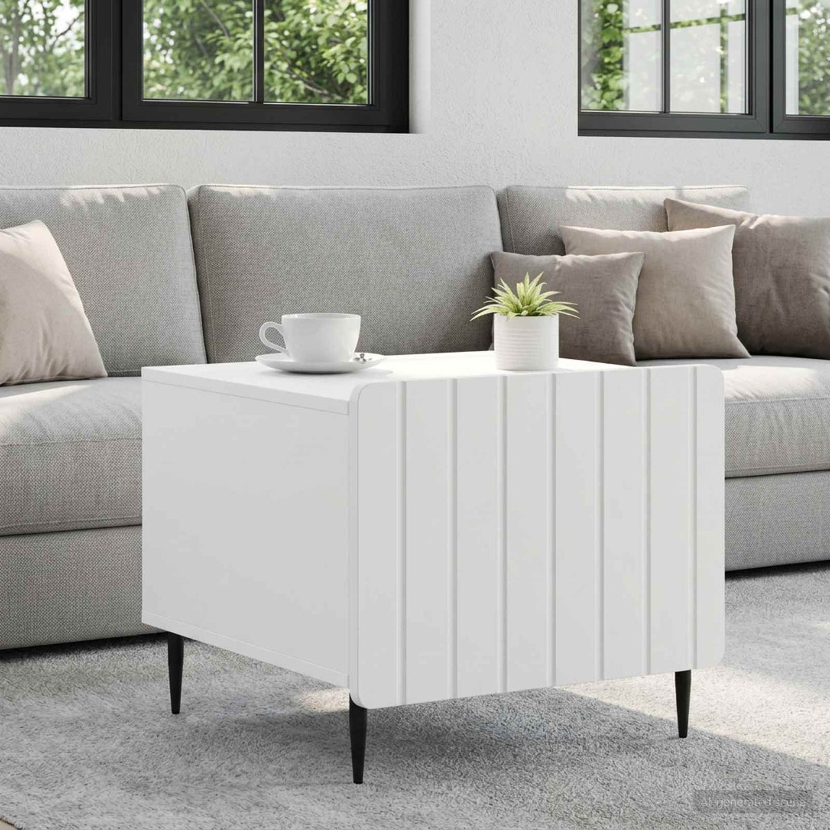 Coffee Table With Drawer 49 X 50 X 42 Cm Engineered Wood