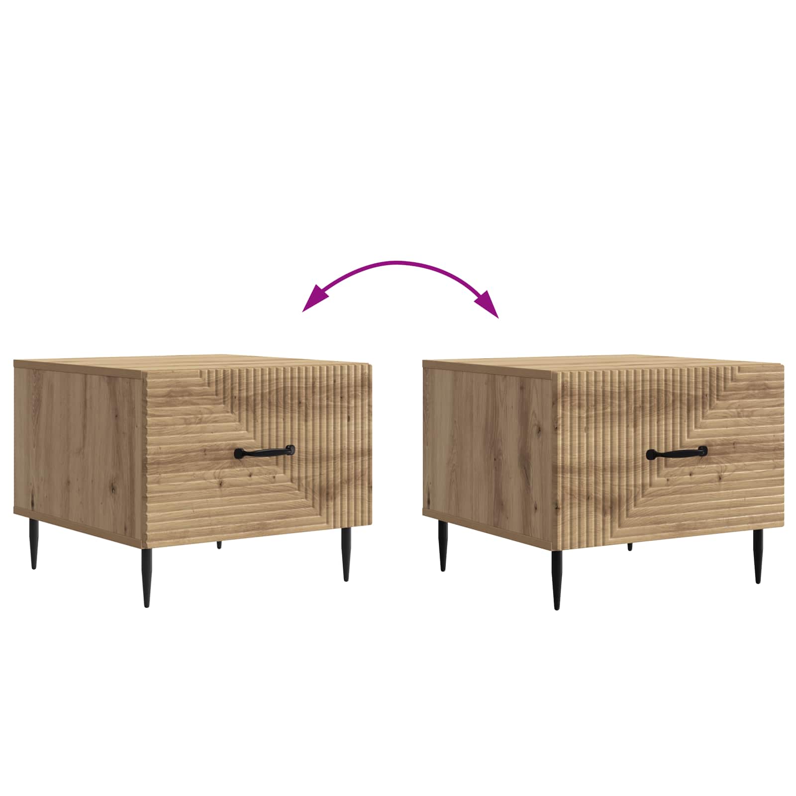 Coffee Table 49 X 50 X 40 Cm Engineered Wood