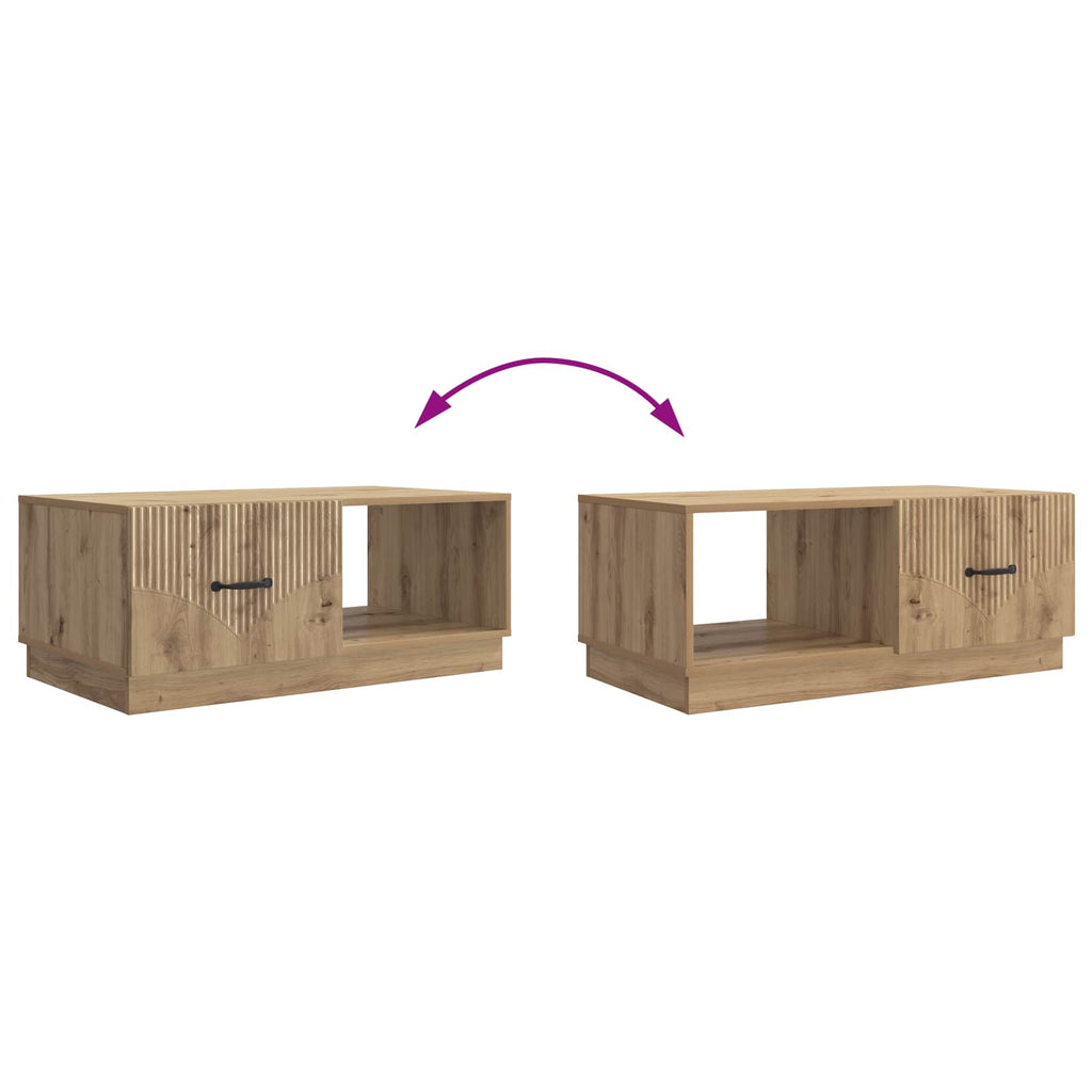 Coffee Table 90 X 50 X 37 Cm Engineered Wood