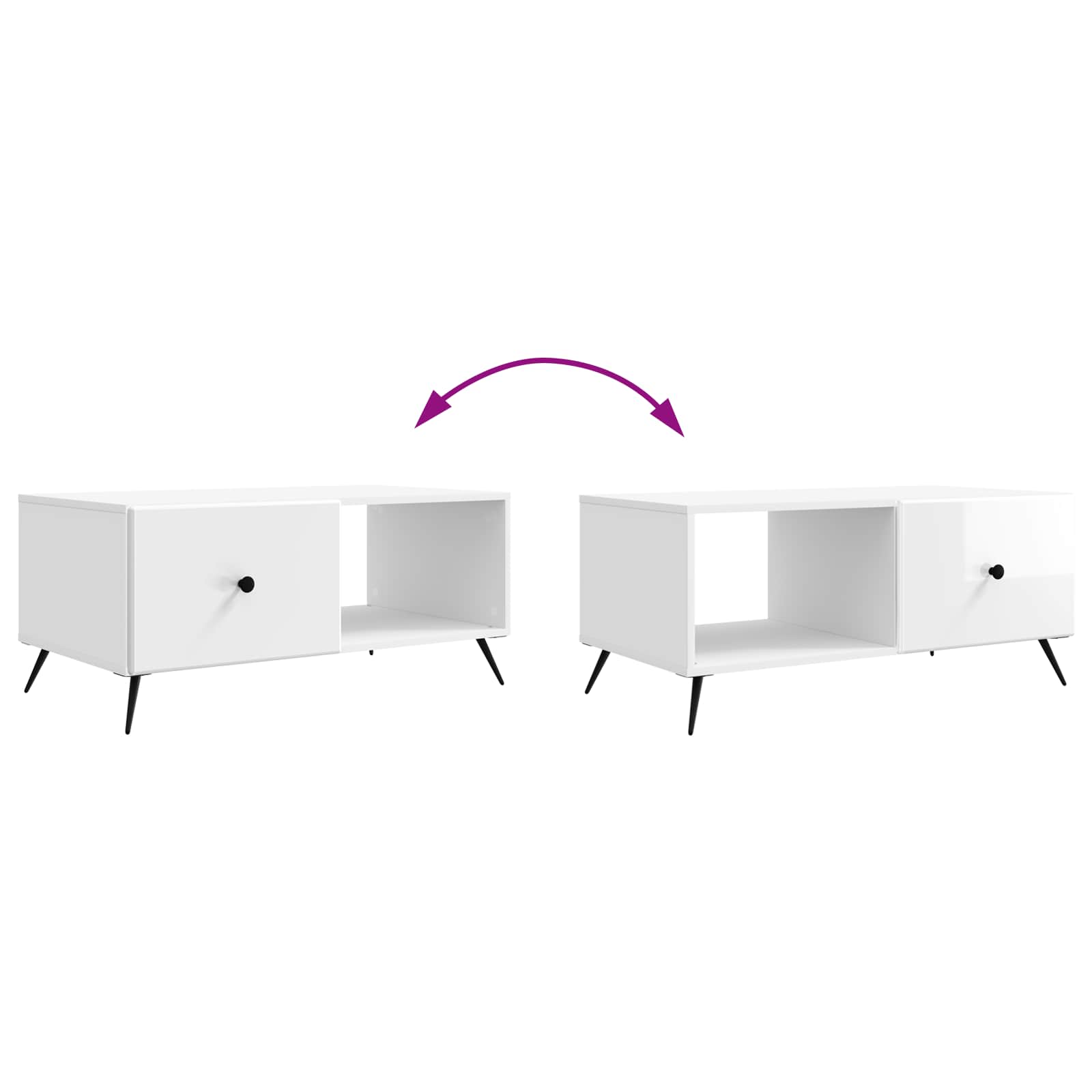 Coffee Table 90 X 50 X 40 Cm Engineered Wood