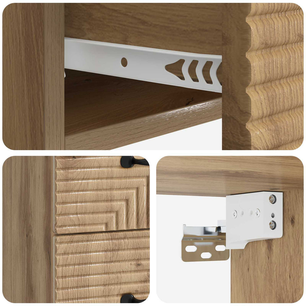 Wall-Mounted Bedside Cabinet 34.5 X 33 X 40 Cm