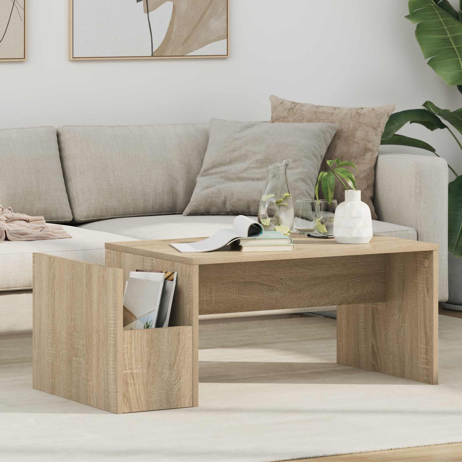 Coffee Table 90 X 45 X 35 Cm Engineered Wood