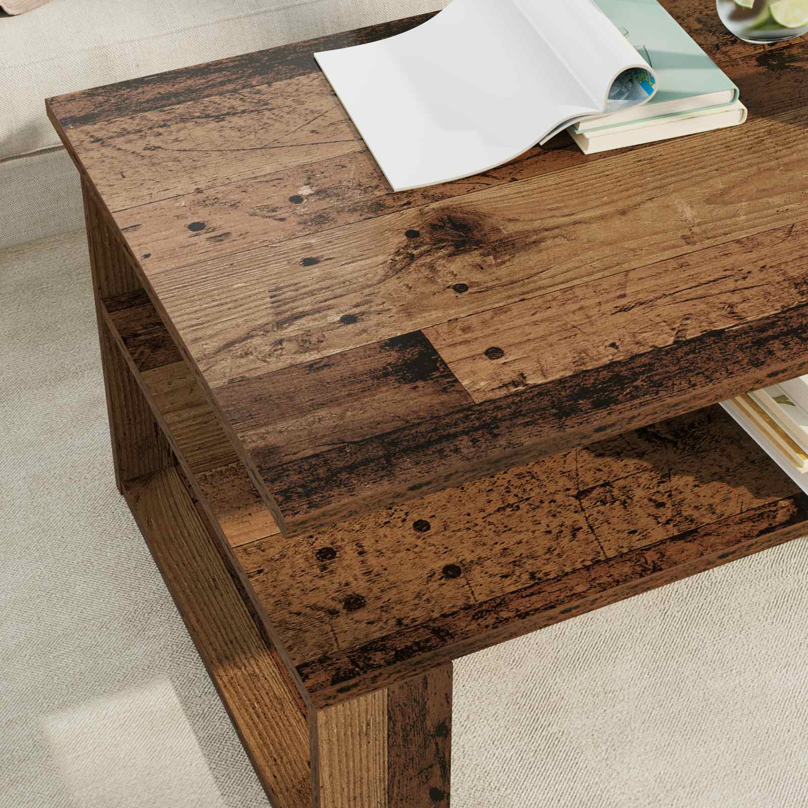 Coffee Table 90 X 50 X 40 Cm Engineered Wood