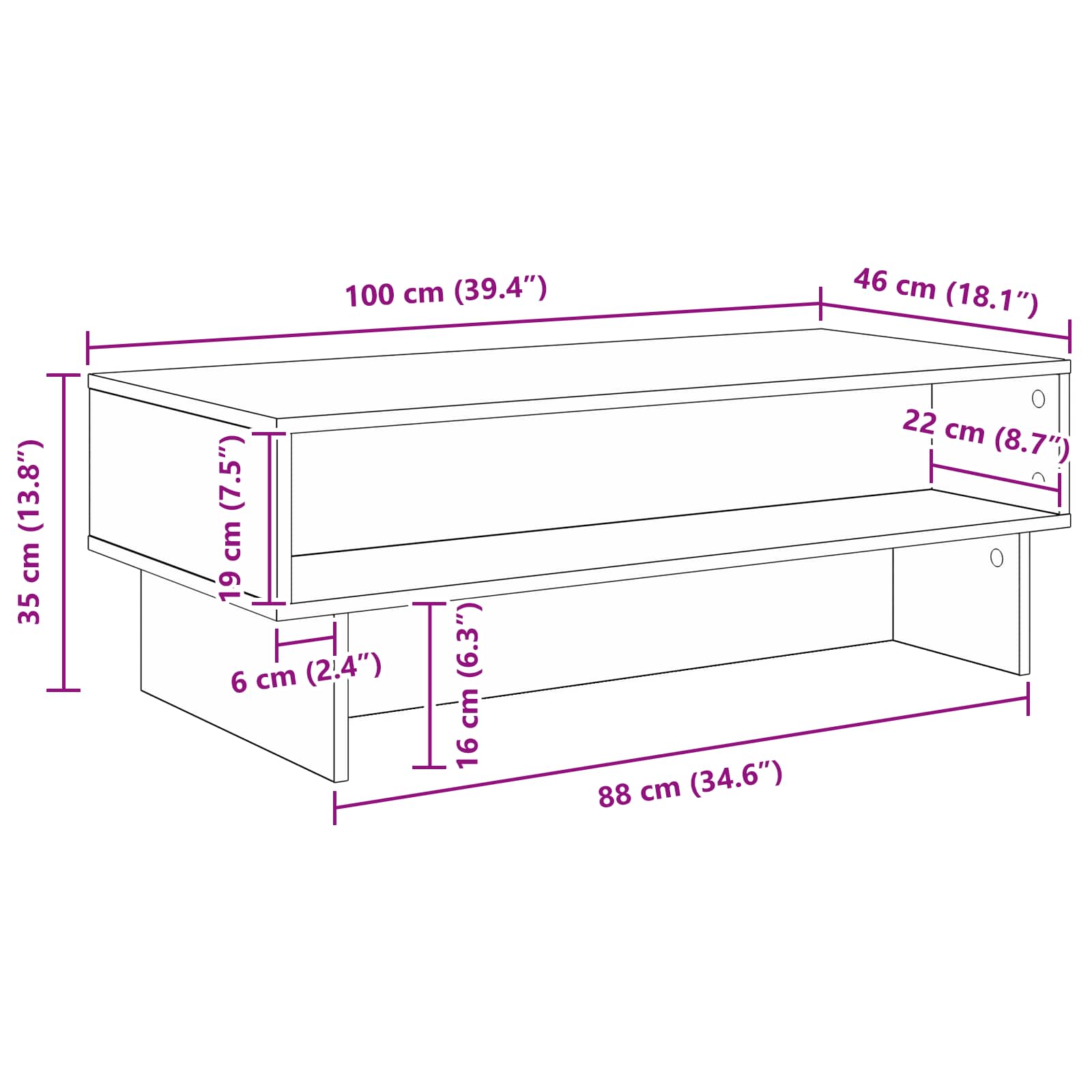 Coffee Table Engineered Wood