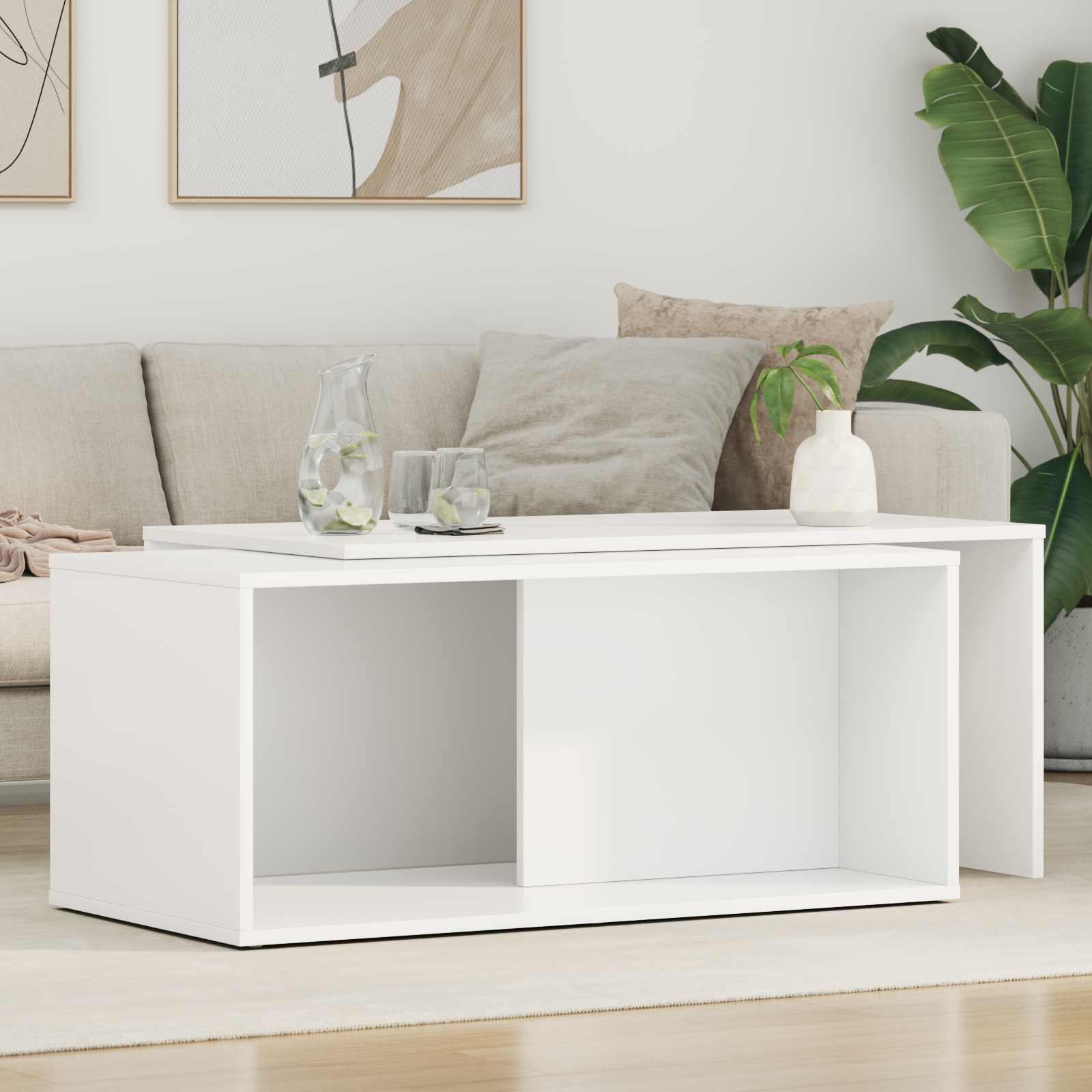 Coffee Table Set 2 Pcs Engineered Wood