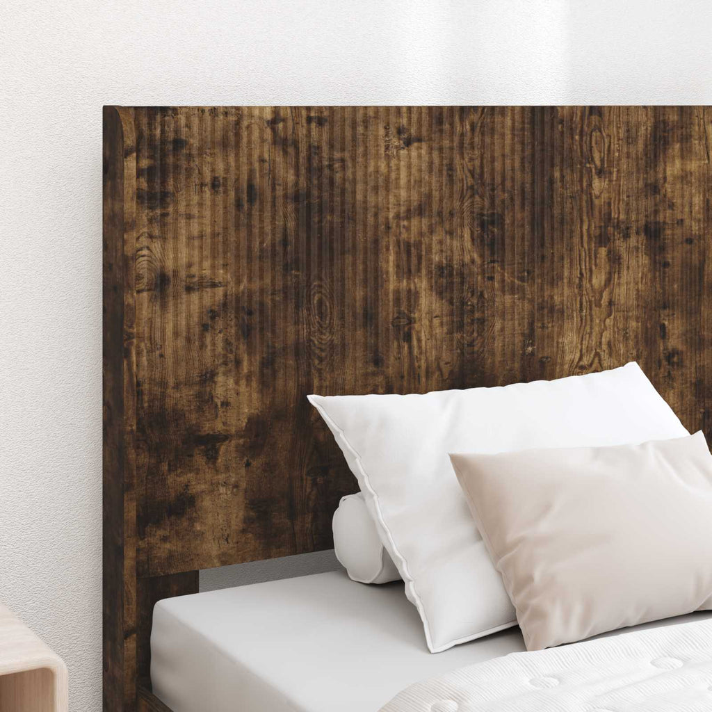 Bed Frame Storage Headboard Smoked Oak 90 X 200 Cm 203 cm
