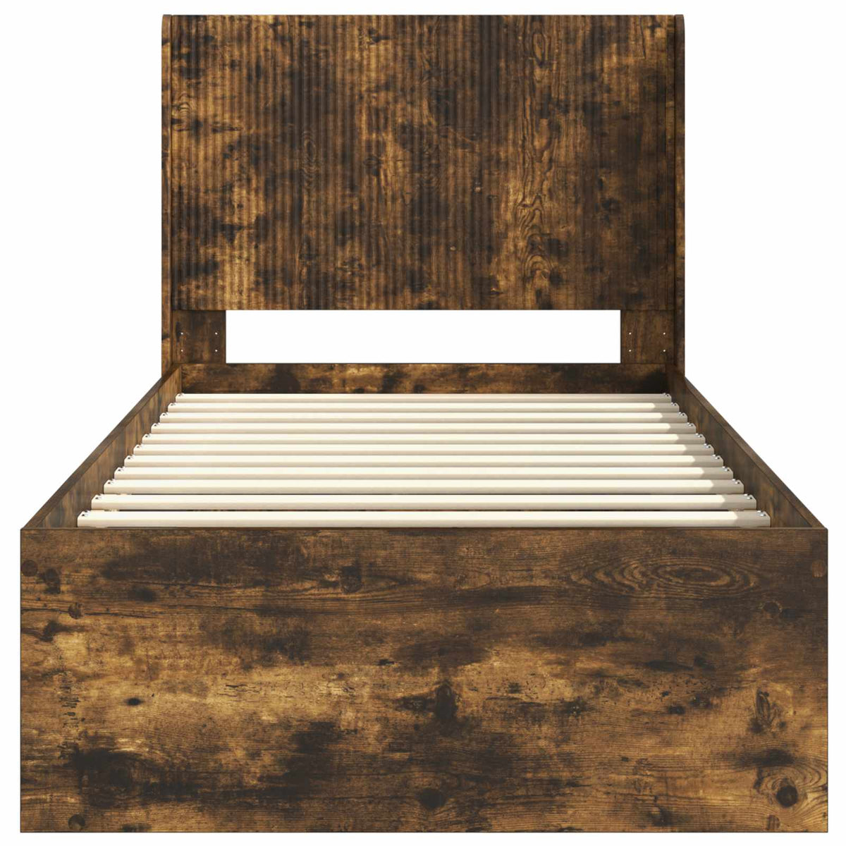 Bed Frame Storage Headboard Smoked Oak 90 X 200 Cm 203 cm