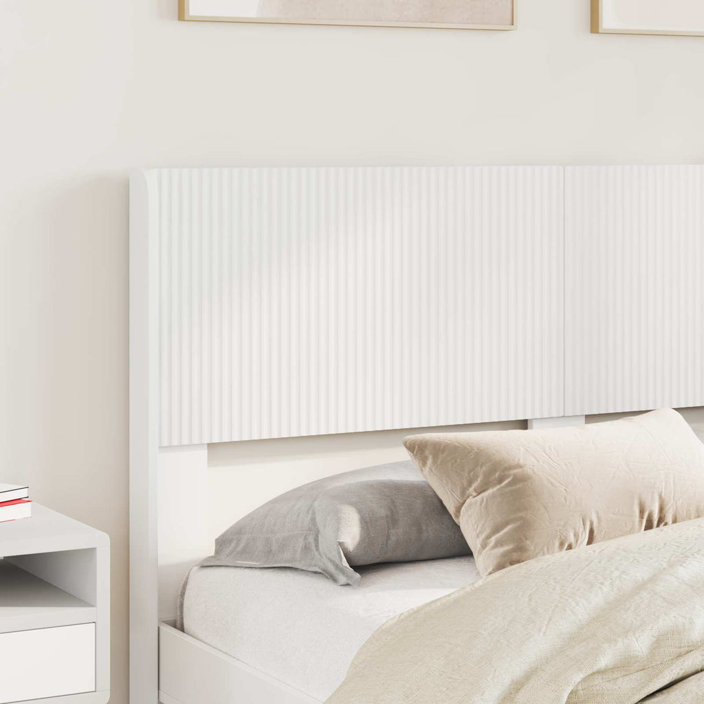 Bed Frame With Storage And Headboard White 150 X 200 Cm
