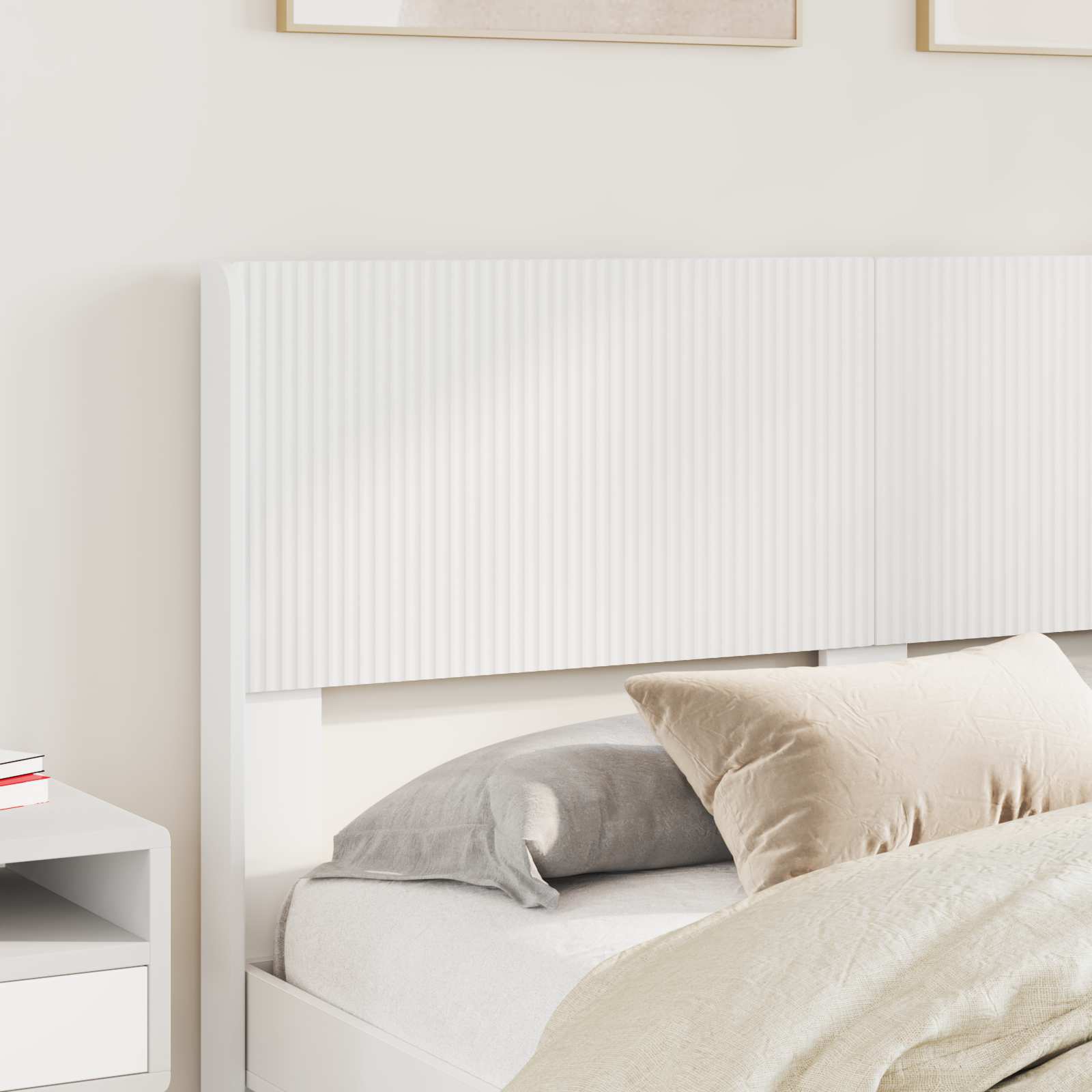 Bed Frame With Storage And Headboard White 150 X 200 Cm