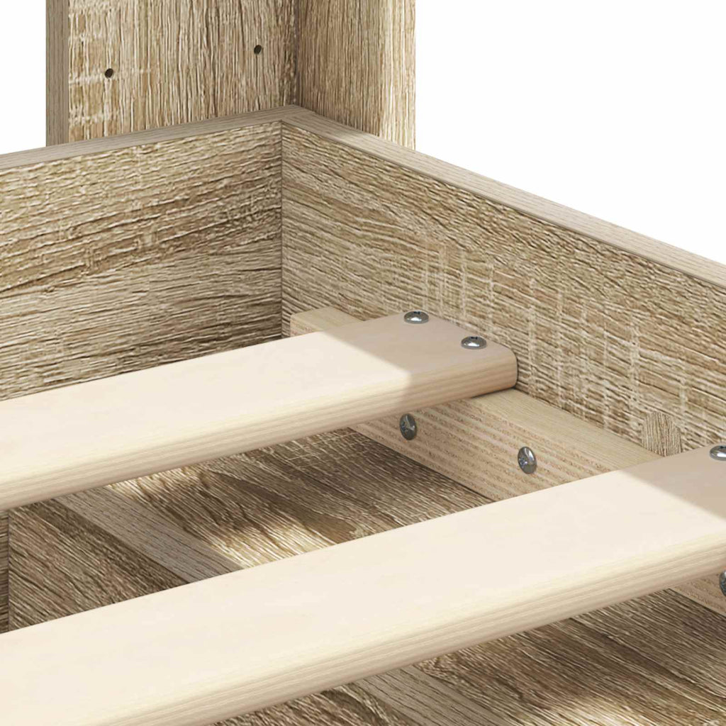 Bed Frame With Storage And Headboard Sonoma Oak 150 X 200 Cm