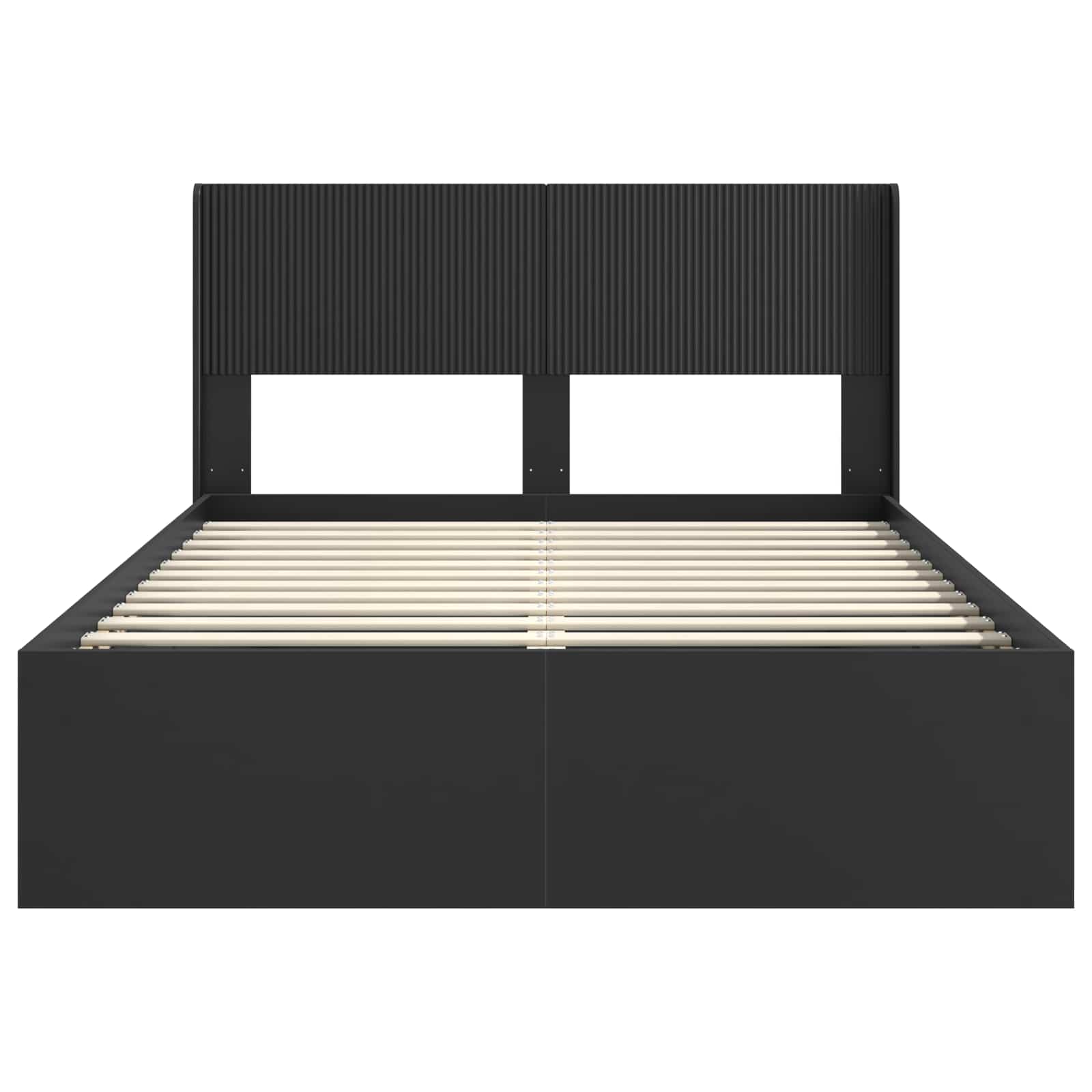 Bed Frame With Storage And Headboard Black 135 X 190 Cm