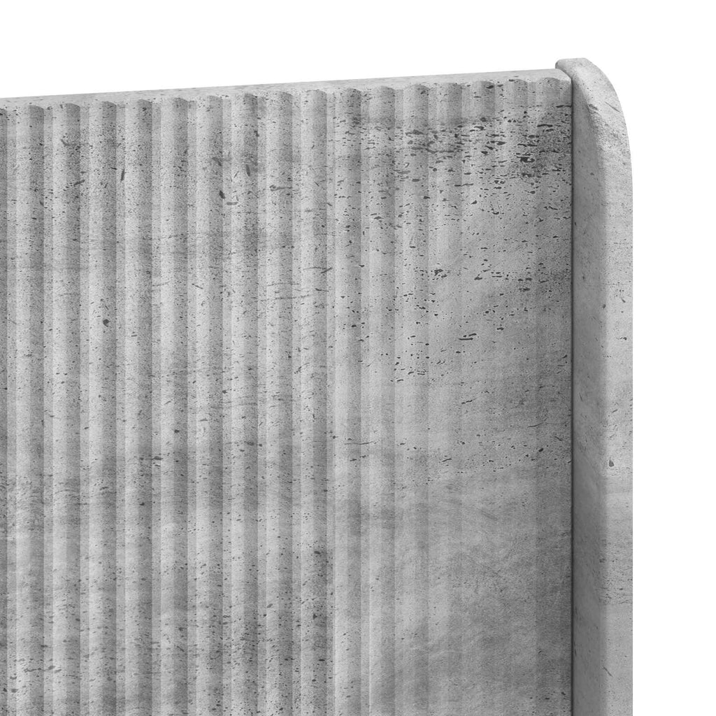 Bed Frame Storage Headboard Concrete Grey 135 X 190 Cm 193 cm