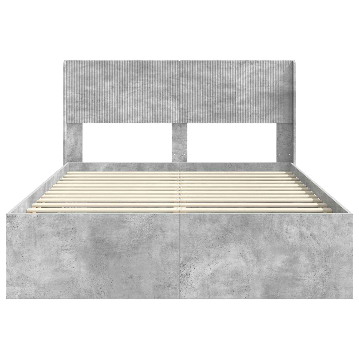 Bed Frame Storage Headboard Concrete Grey 135 X 190 Cm 193 cm