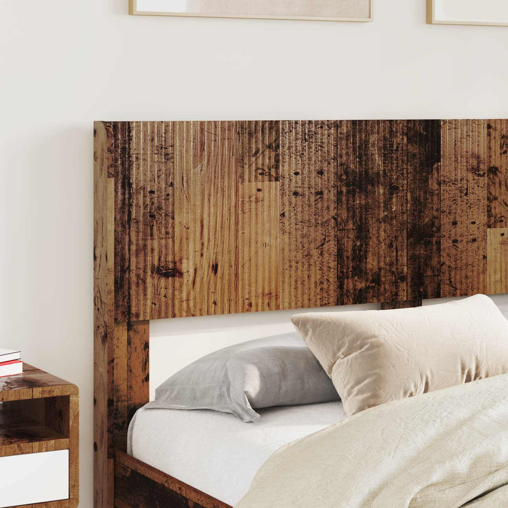 Bed Frame Storage Headboard Old Wood 135 X 190 Cm 193 cm