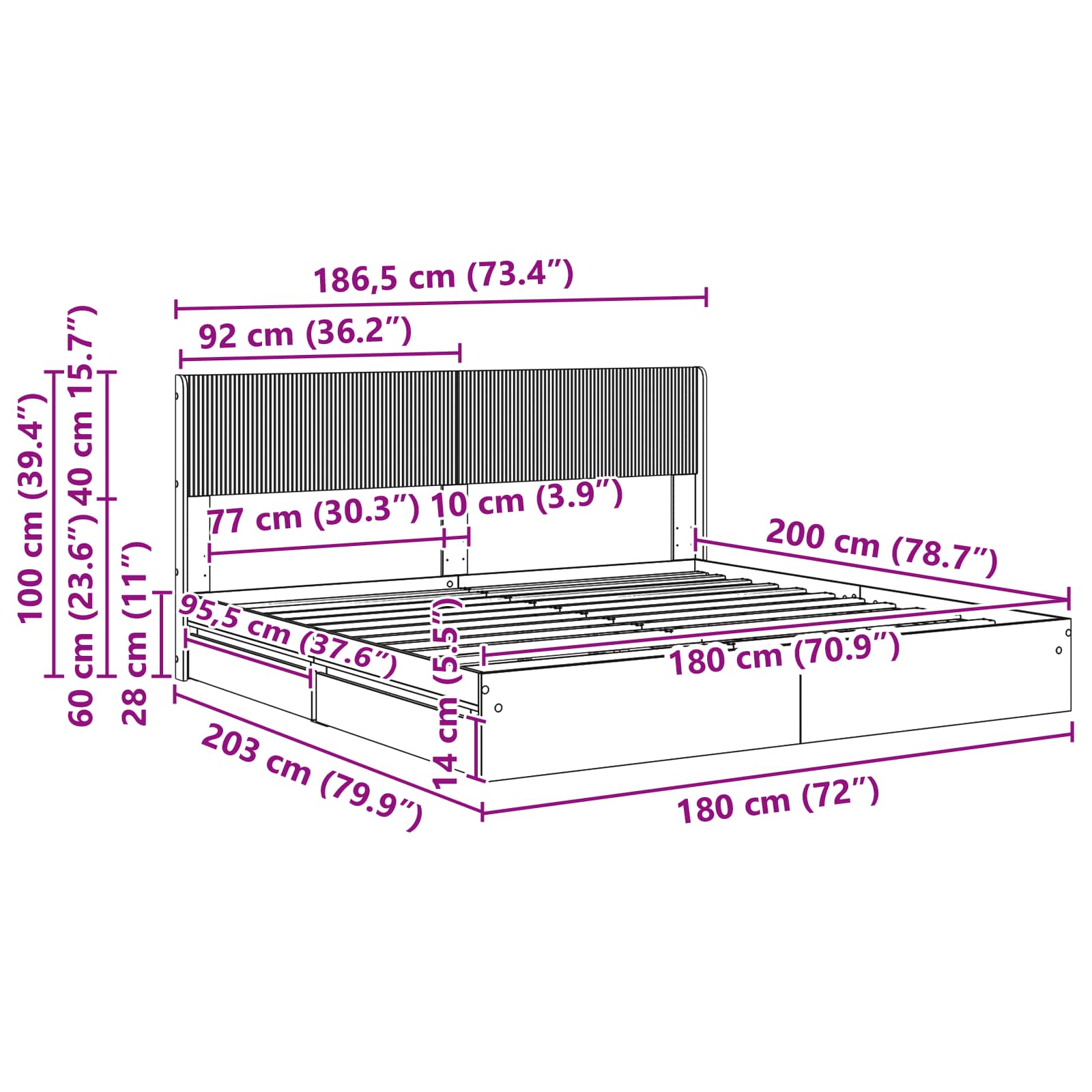 Bed Frame With Storage And Headboard