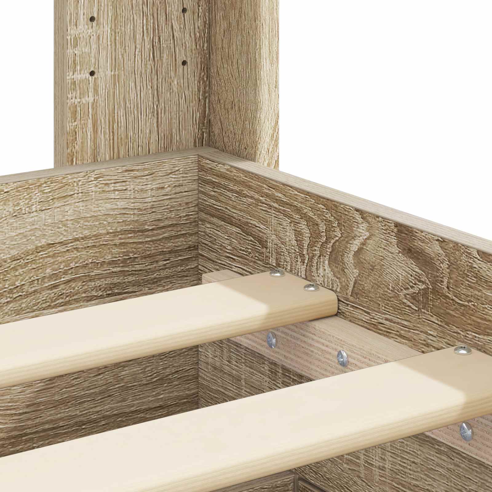 Bed Frame With Storage And Headboard Sonoma Oak 150 X 200 Cm
