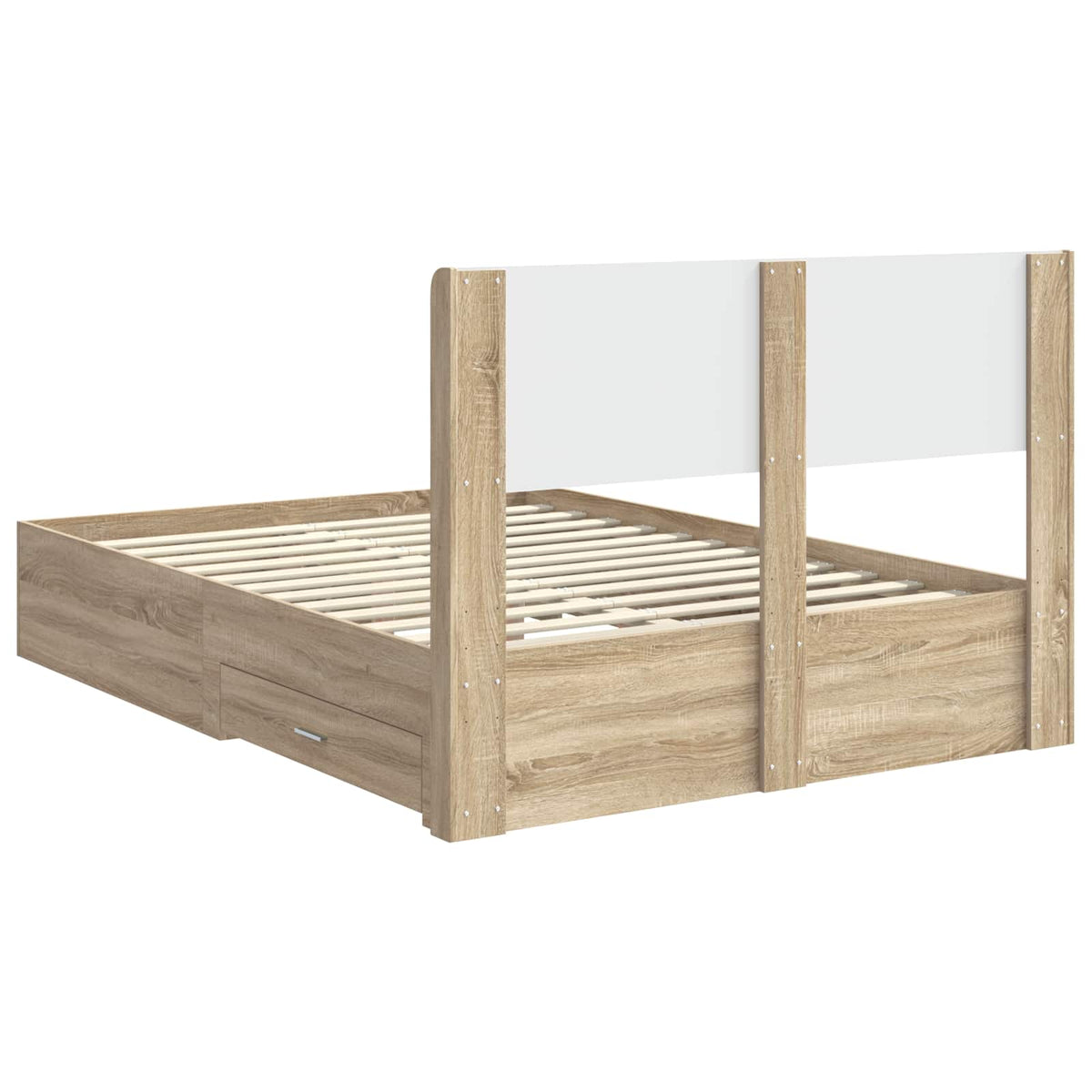 Bed Frame Storage Headboard Sonoma Oak 150 X 200 Cm 203 cm