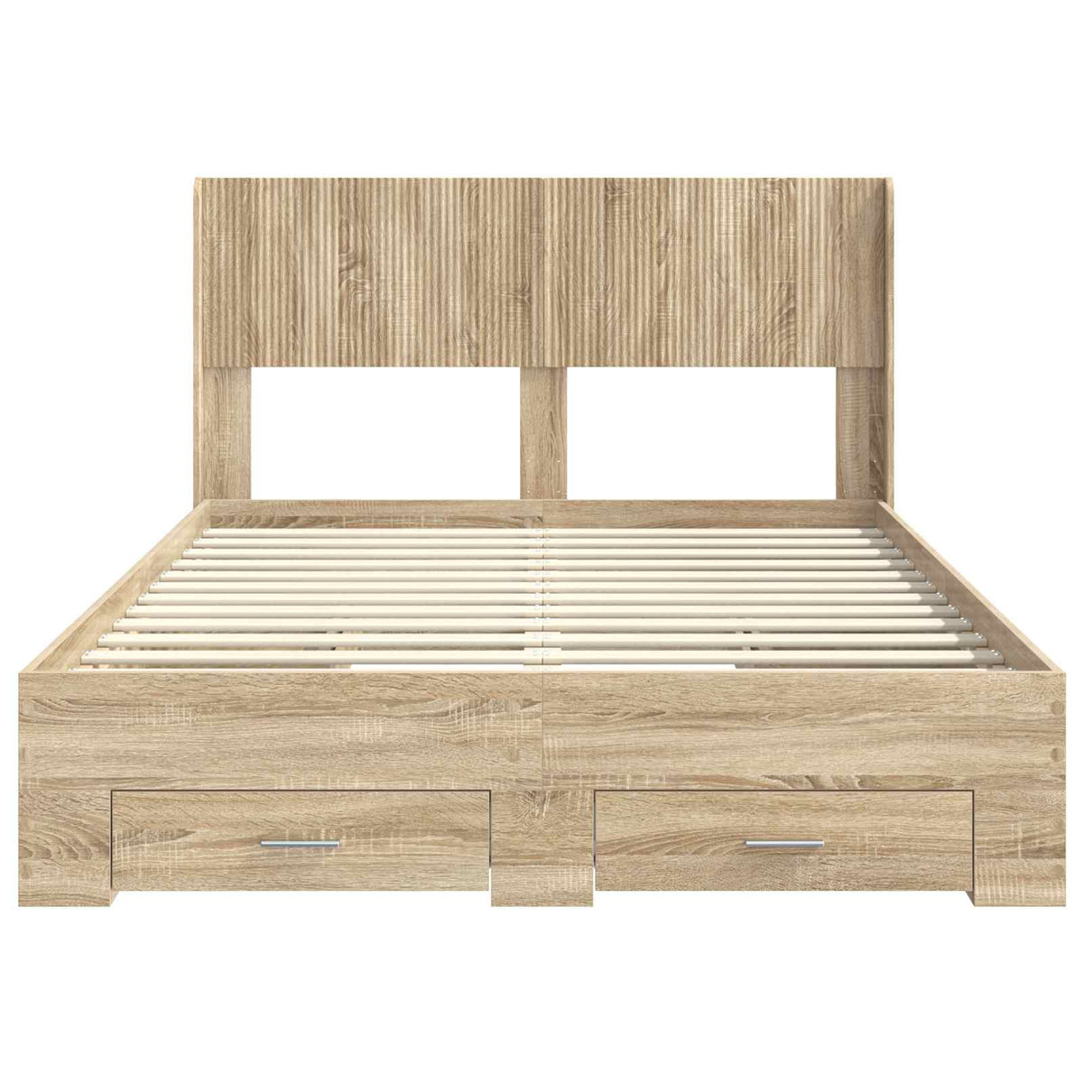 Bed Frame Storage Headboard Sonoma Oak 150 X 200 Cm 203 cm