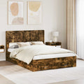 Bed Frame Storage Headboard Smoked Oak 120 X 190 Cm 193 cm