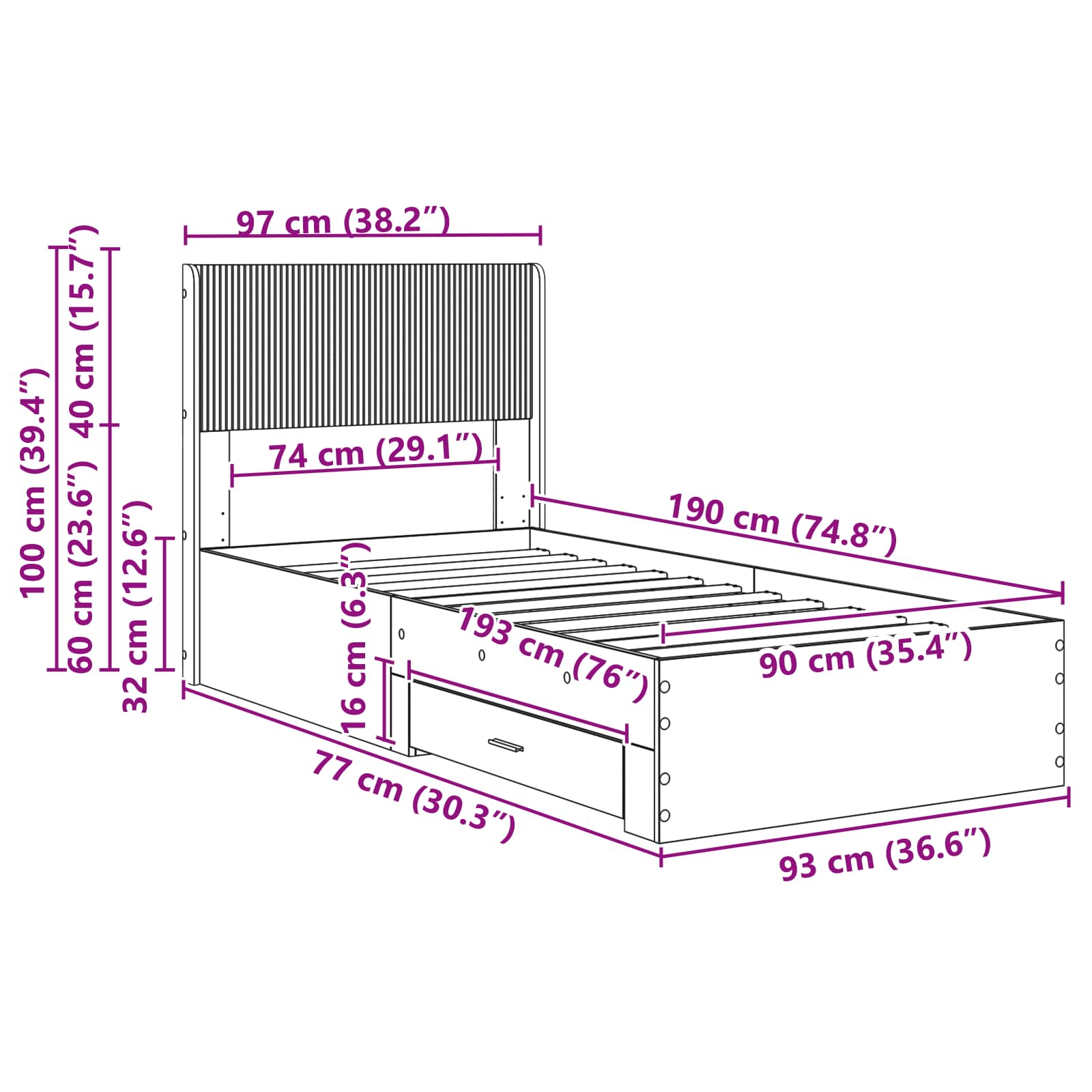 Bed Frame With Storage And Headboard