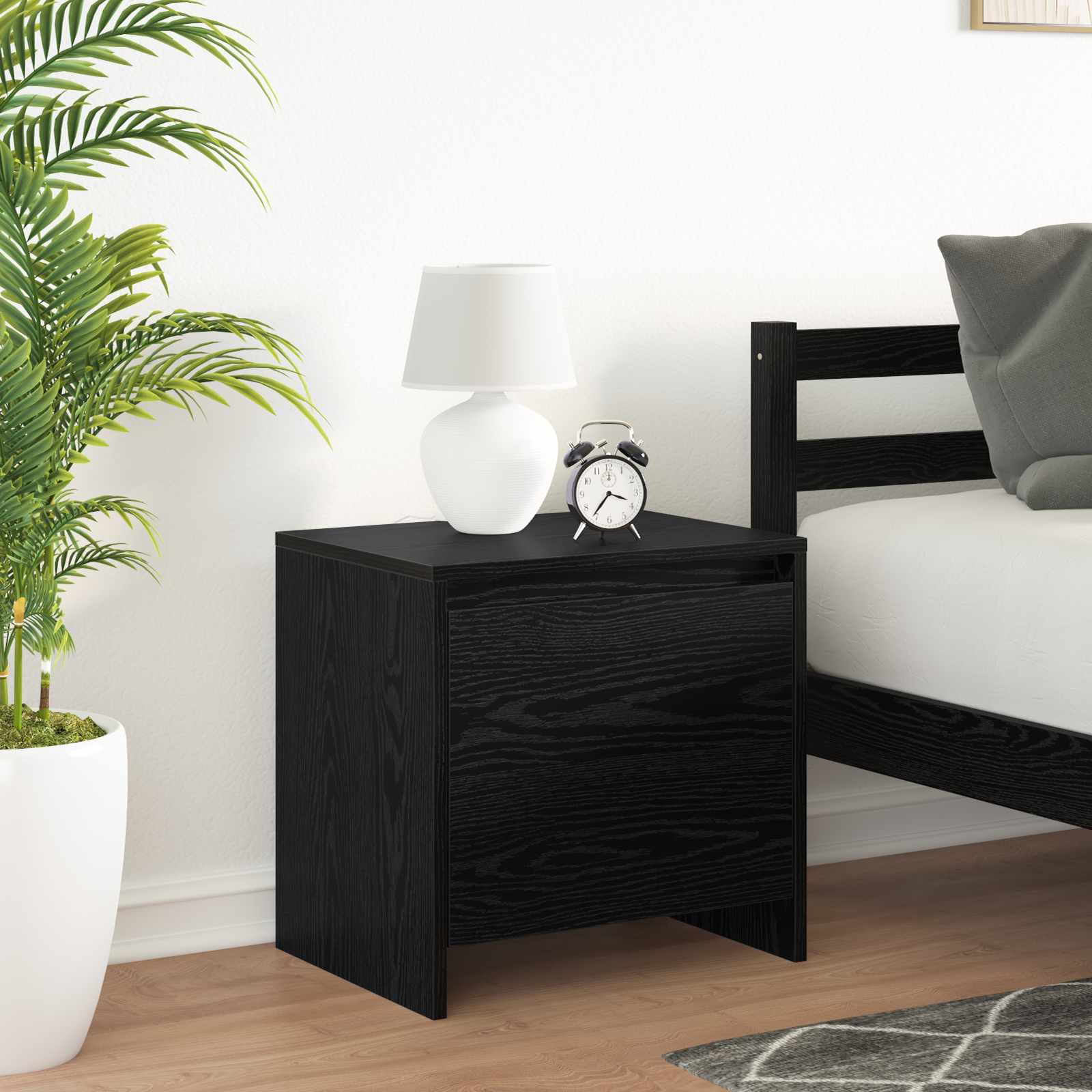 Bedside Cabinet 45X34X44.5 Cm Engineered Wood