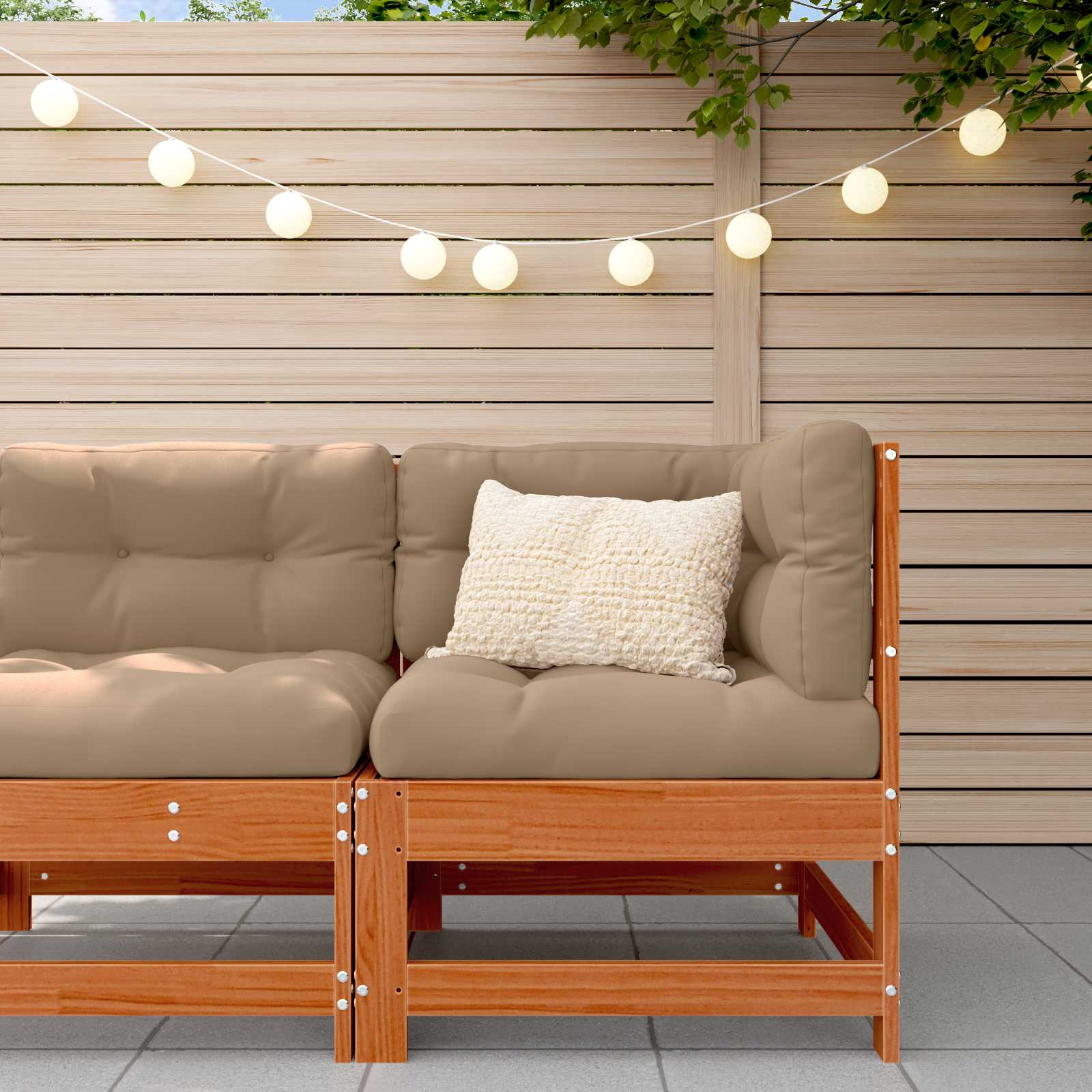 Garden Black Solid Wood Pine
