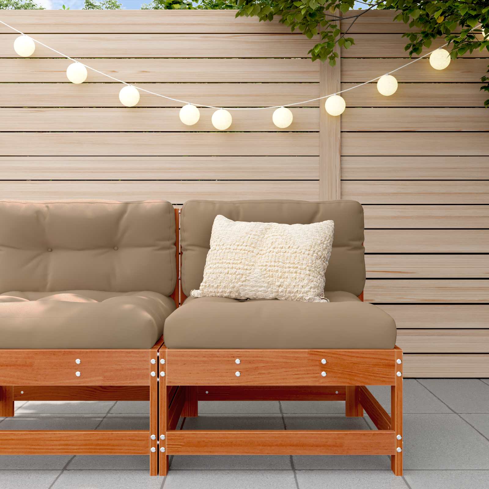 Garden Black Solid Wood Pine