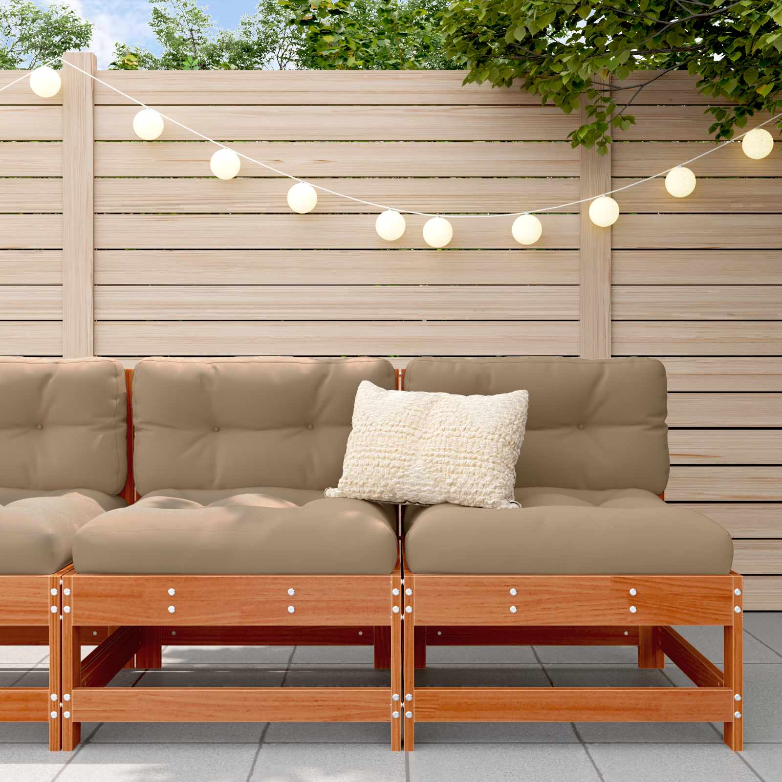 Garden Black Solid Wood Pine