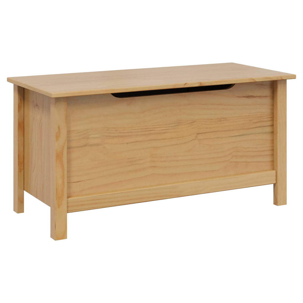 Storage Chests Pine Wood Box Blanket Toy Chest Trunk Honey Brown 90cm Indoor 90