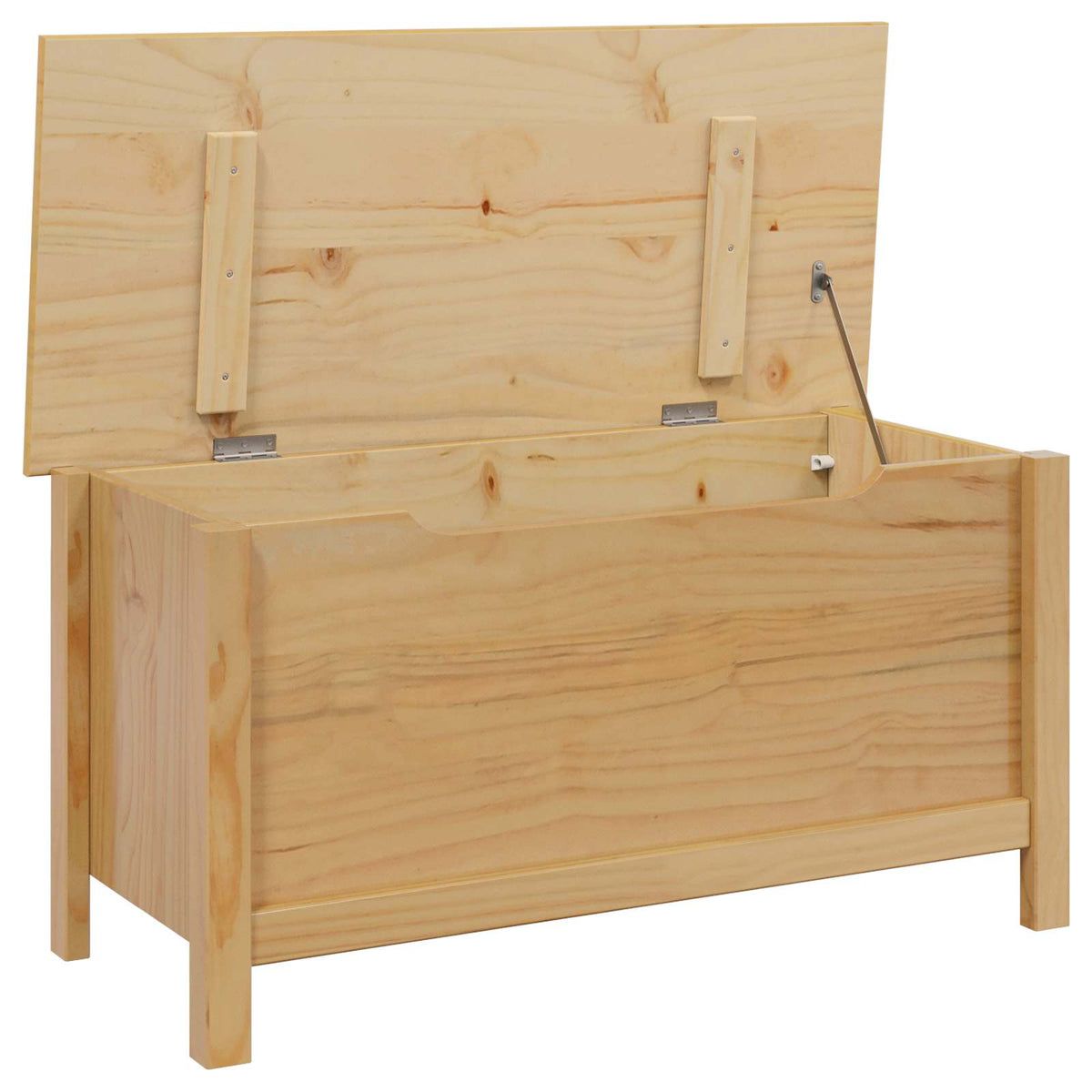 Storage Chests Pine Wood Box Blanket Toy Chest Trunk Honey Brown 90cm Indoor 90