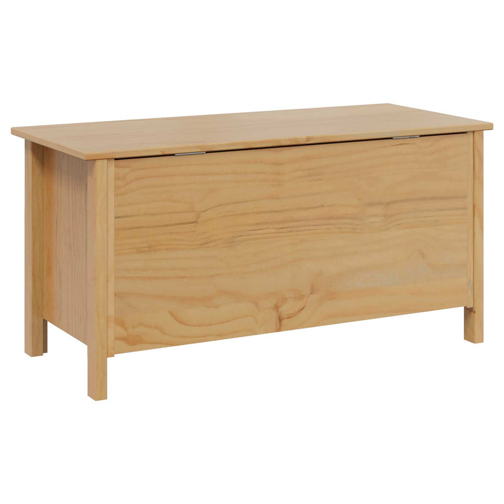 Storage Chests Pine Wood Box Blanket Toy Chest Trunk Honey Brown 90cm Indoor 90