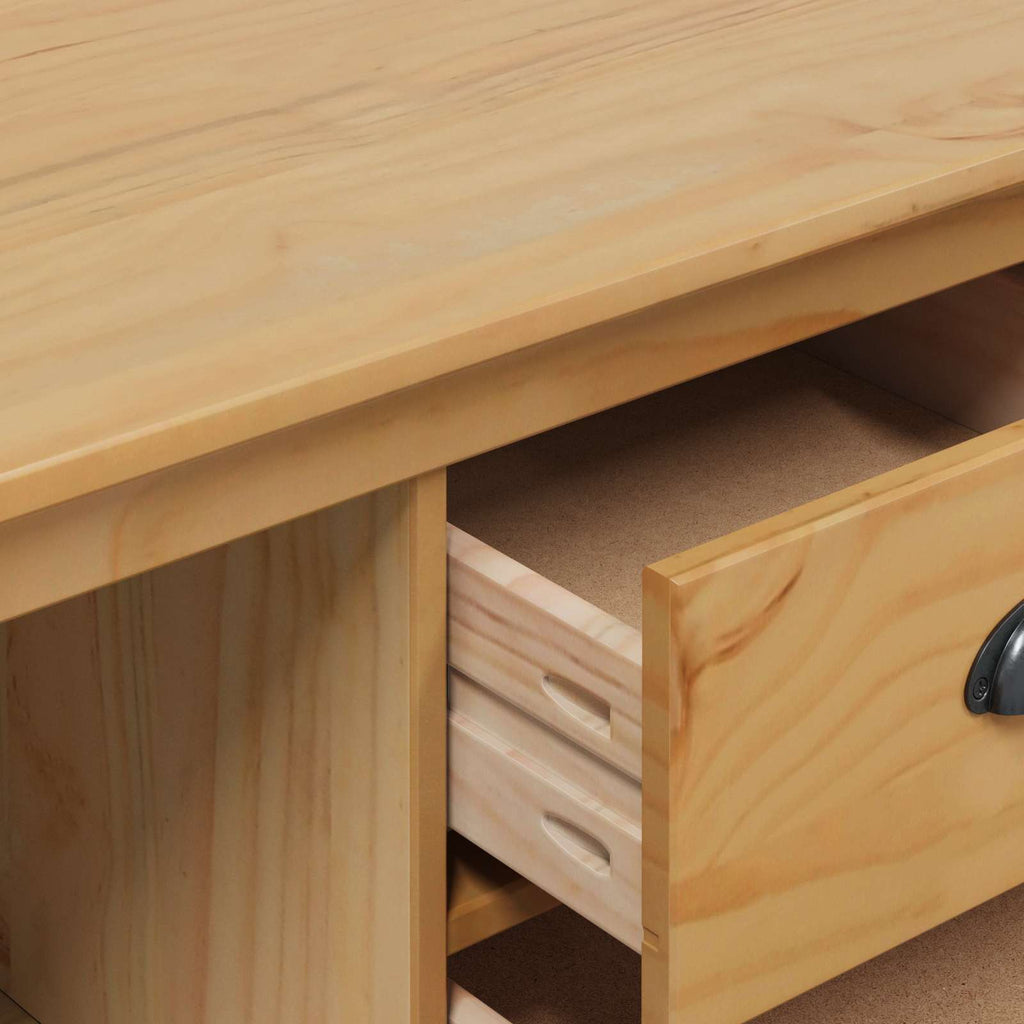 Sideboard Hill Honey Brown 154 X 40 X 80 Cm Solid Pine Wood