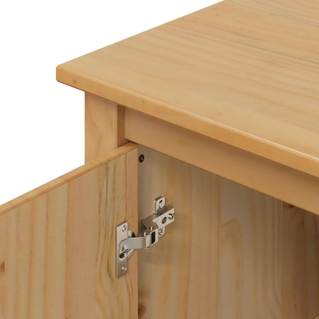 Sideboard Hill Honey Brown 154 X 40 X 80 Cm Solid Pine Wood