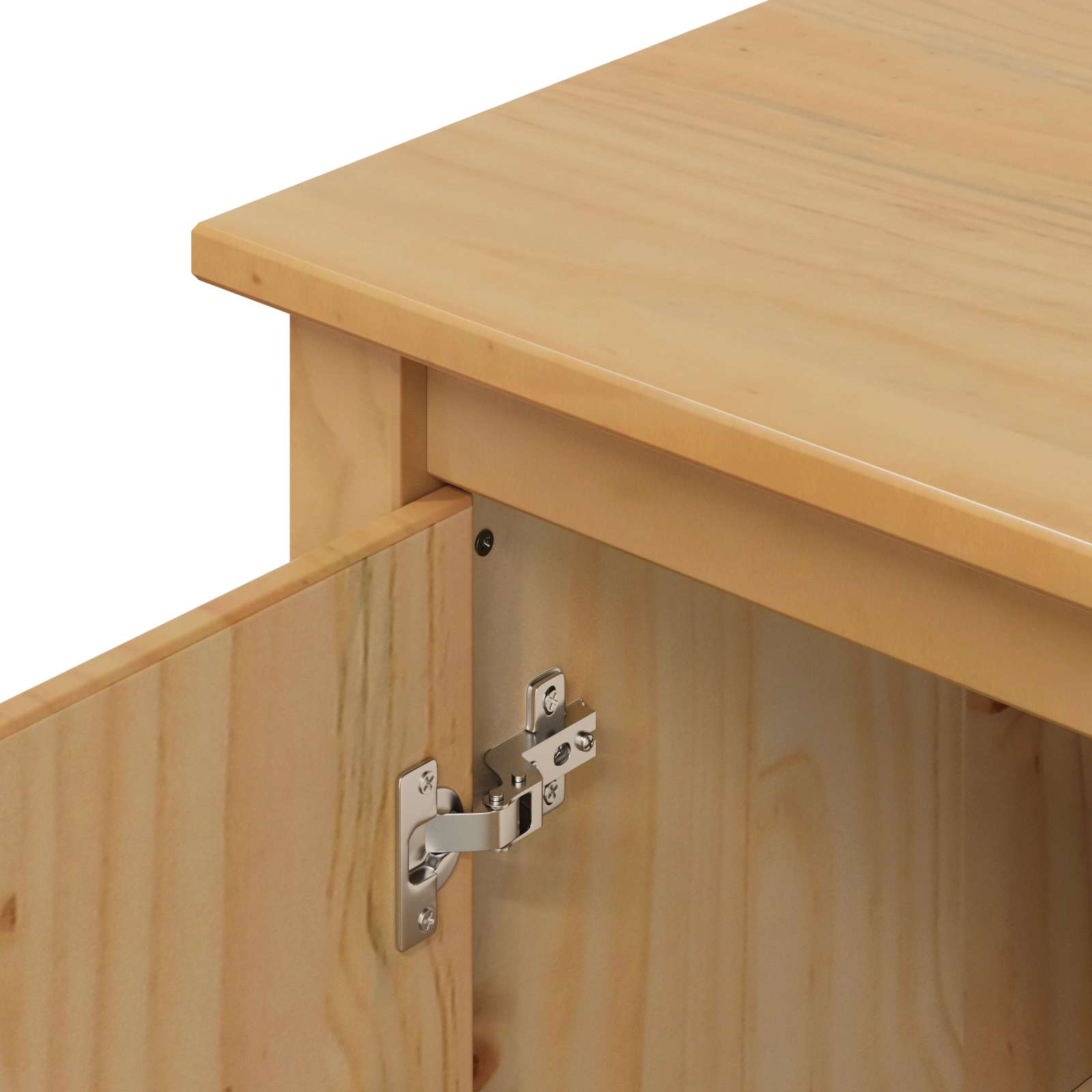 Sideboard Hill Honey Brown 154 X 40 X 80 Cm Solid Pine Wood