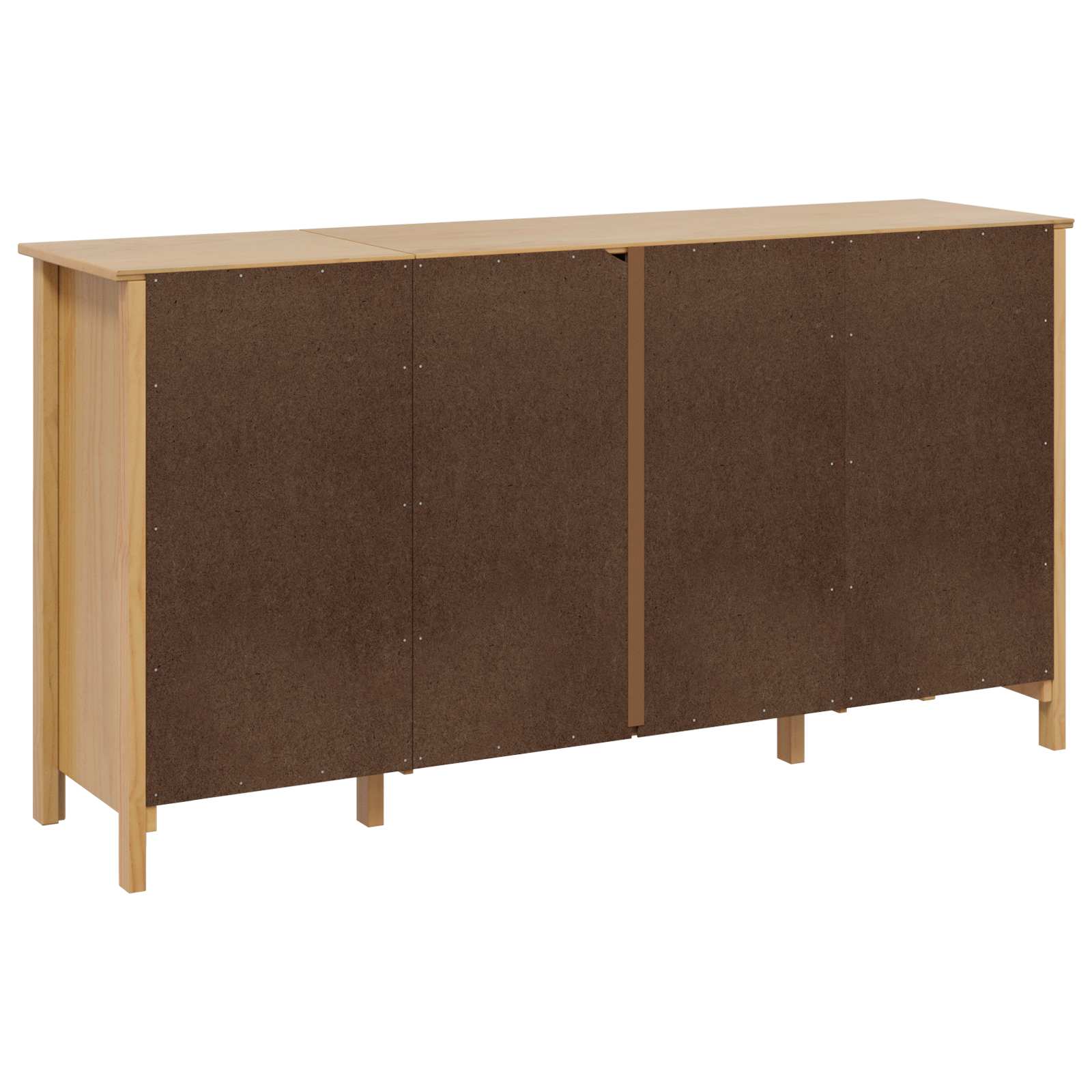 Sideboard Hill Honey Brown 154 X 40 X 80 Cm Solid Pine Wood