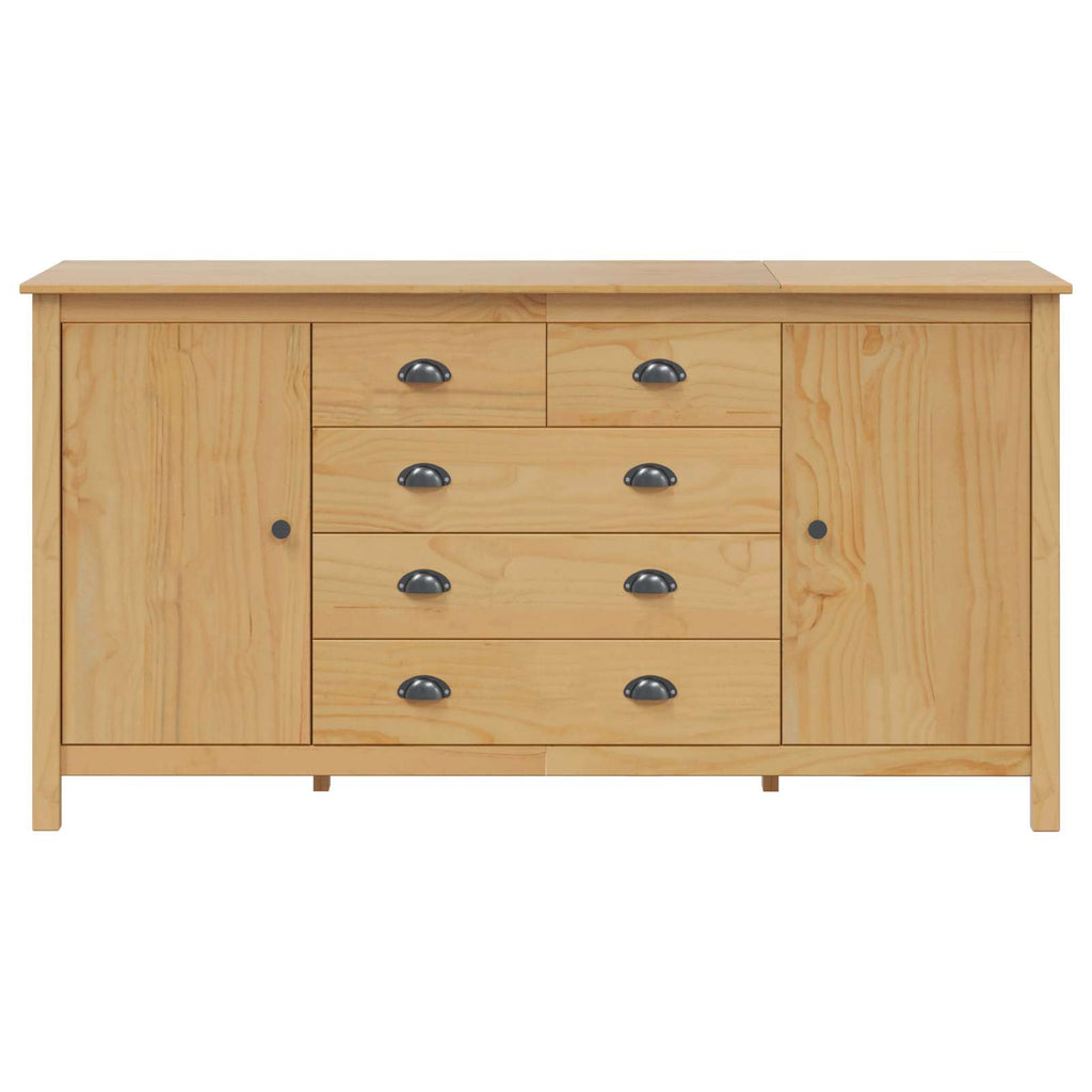 Sideboard Hill Honey Brown 154 X 40 X 80 Cm Solid Pine Wood