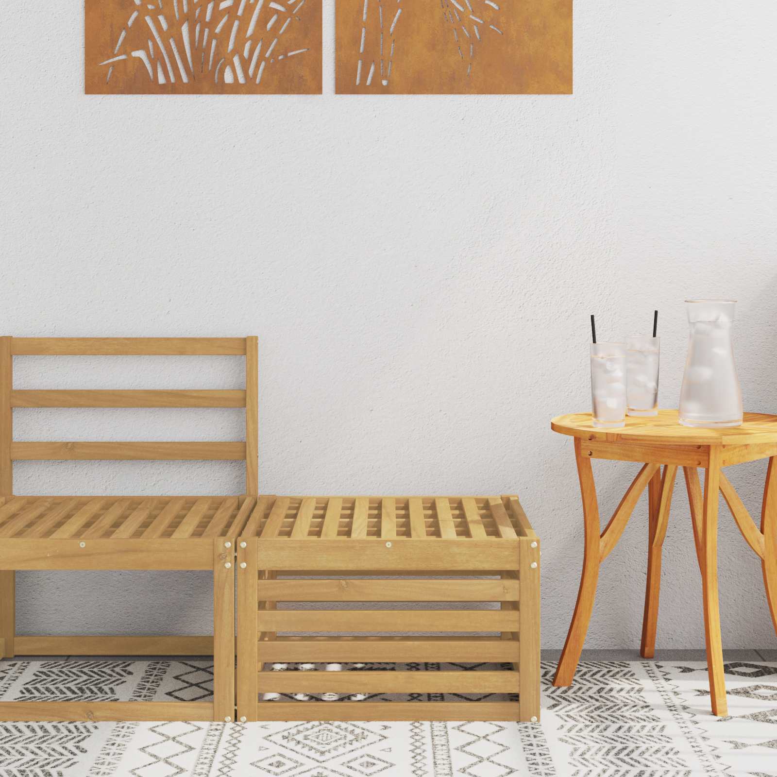 Outdoor 91 X 63 X 73 Cm Solid Acacia Wood