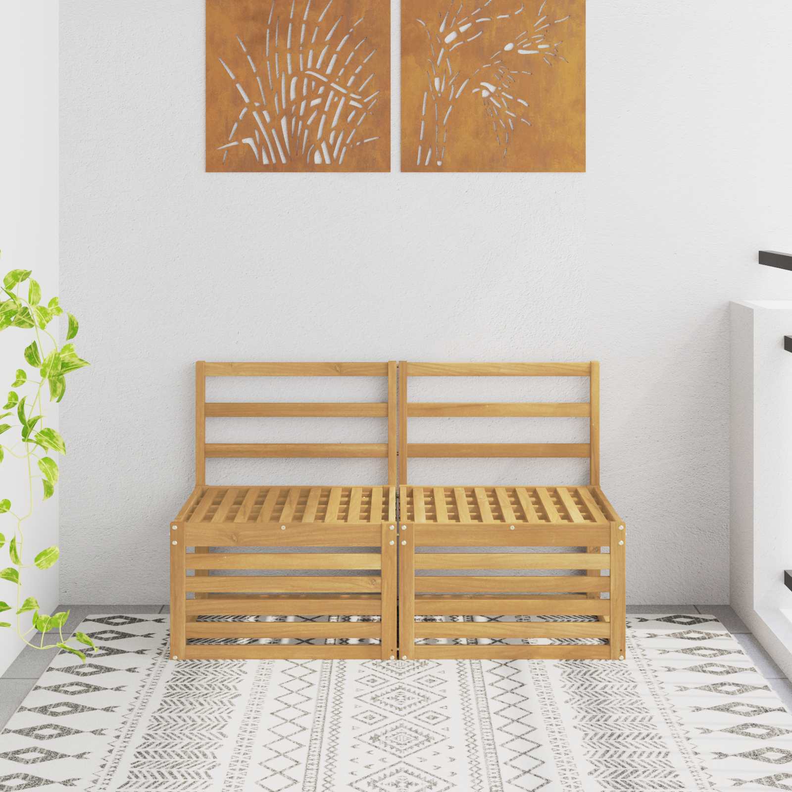 Outdoor 91 X 63 X 73 Cm Solid Acacia Wood