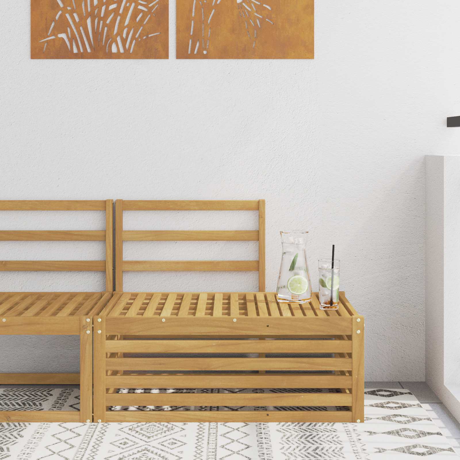 Outdoor 91 X 63 X 73 Cm Solid Acacia Wood