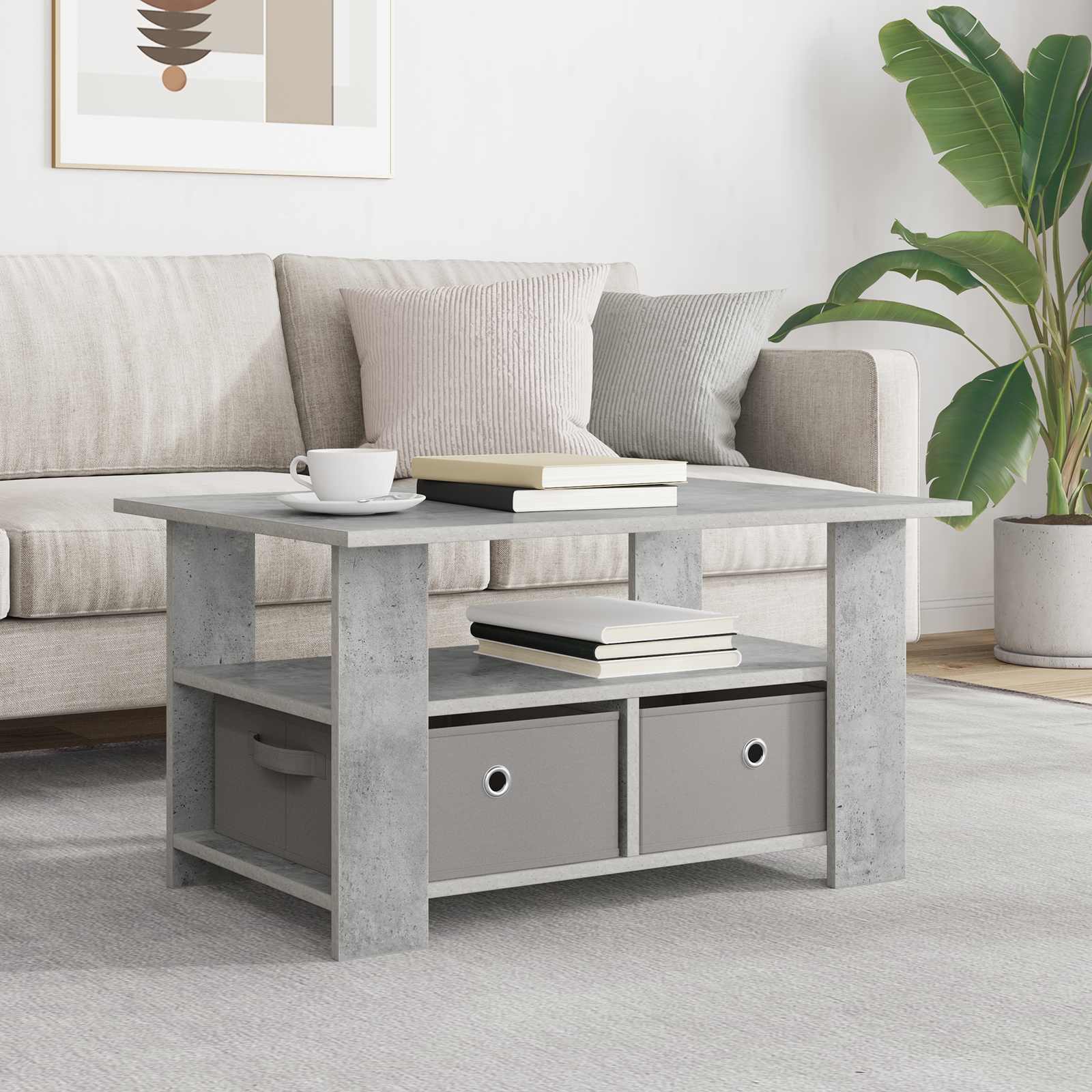 Coffee Table 77 X 55 X 42 Cm Engineered Wood