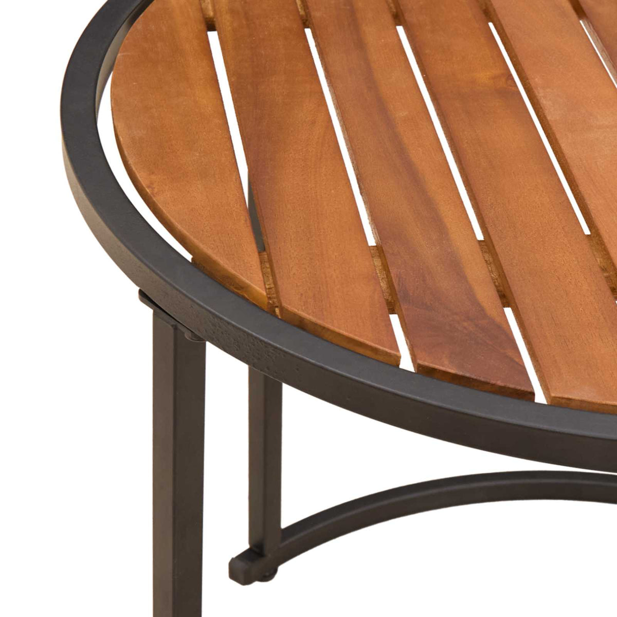 Coffee Table Set 2 Pcs 55 X 45 Cm Steel 55 X 55 X 45 Cm Weather Resistant Glass